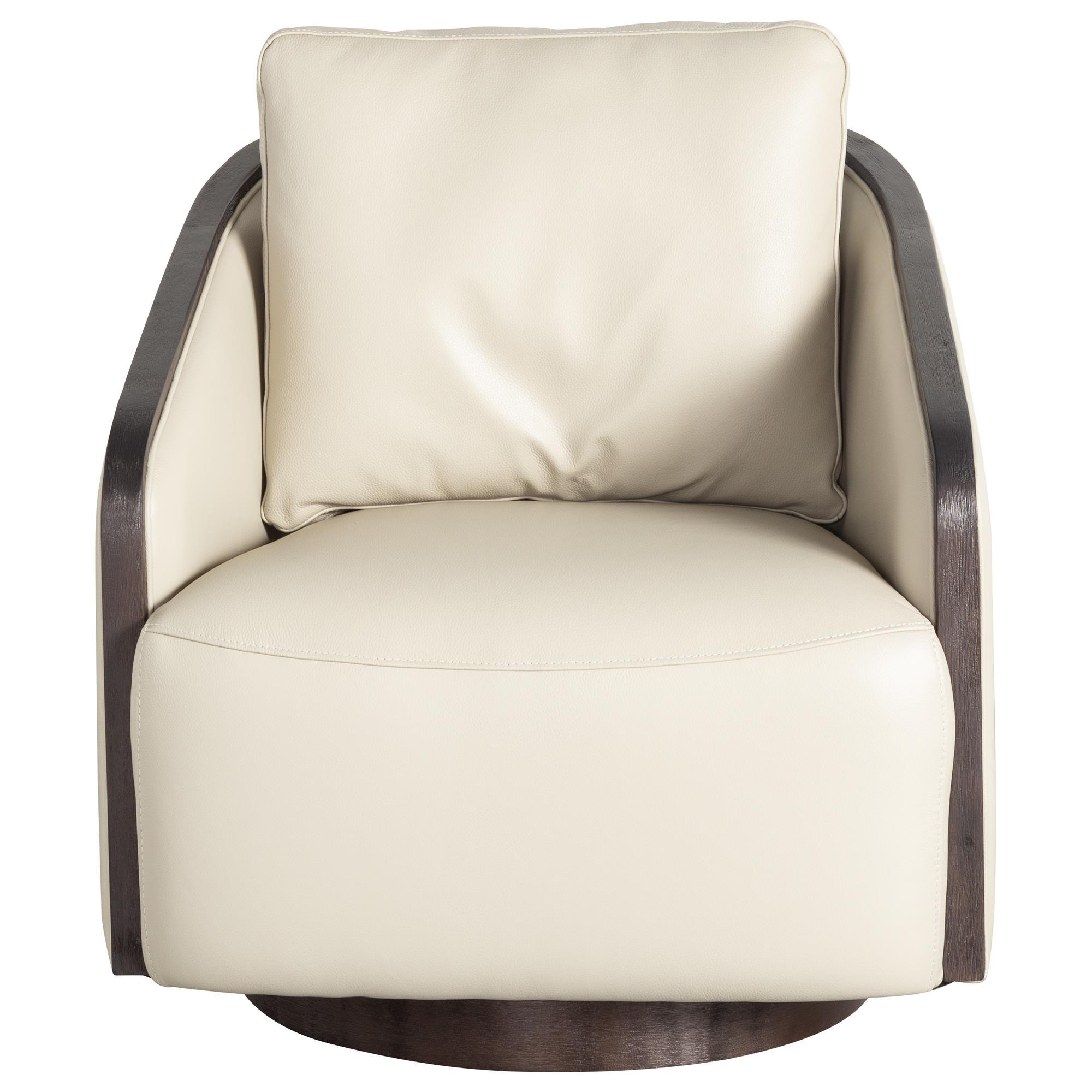 Interlochen Leather Swivel Chair in Florida Stone Shop NFM