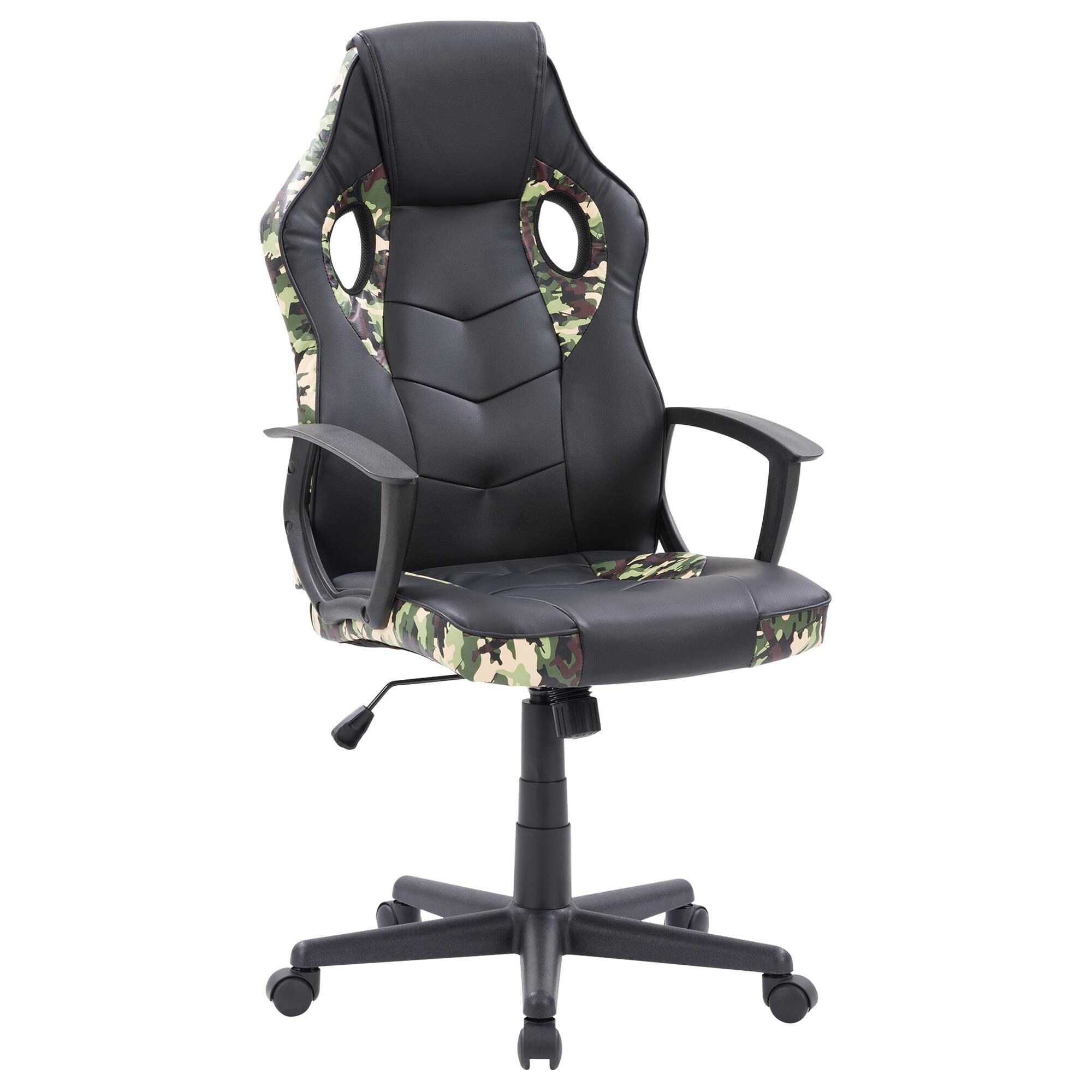 CorLiving Mad Dog Gaming Chair in Black and Camo NFM