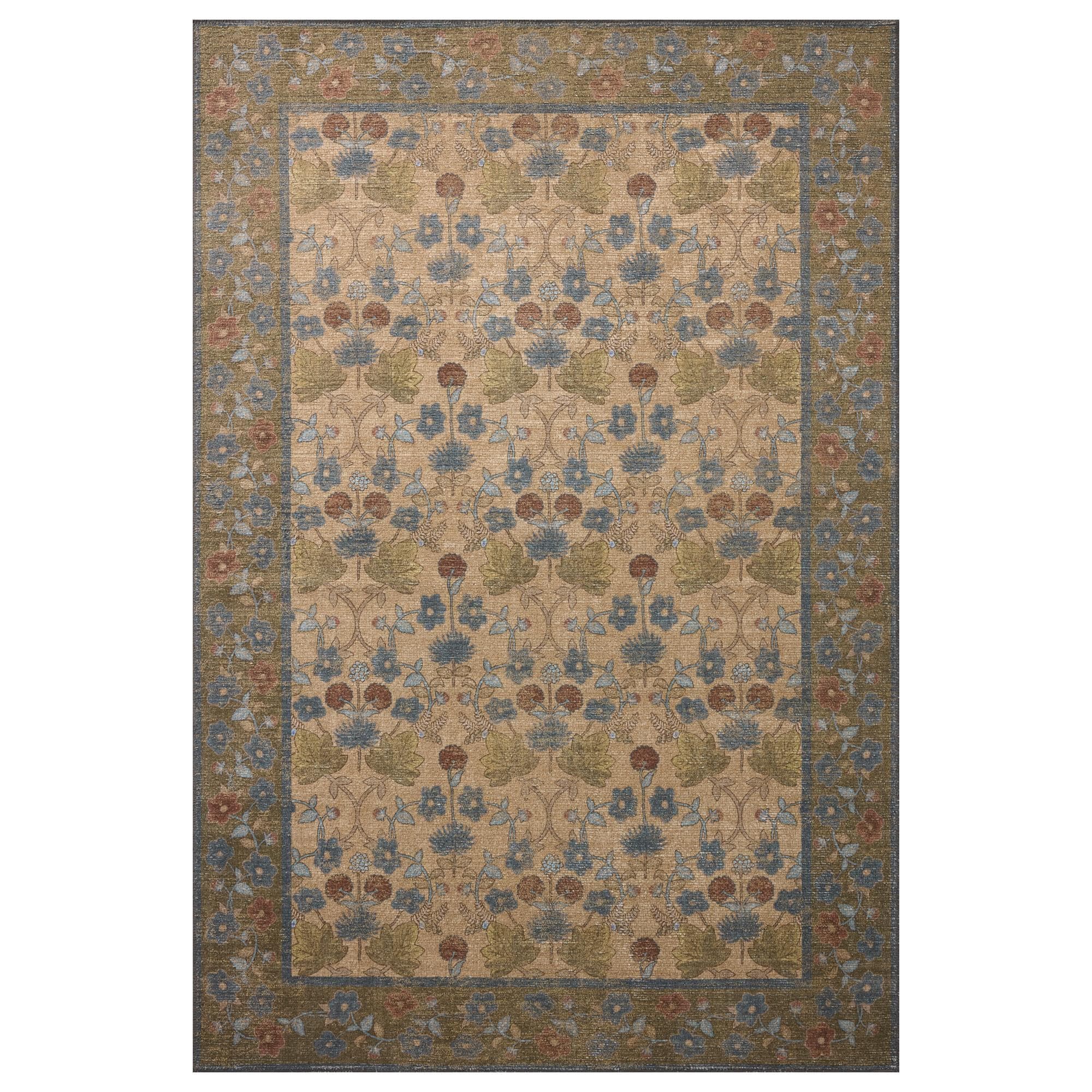 Rifle Paper Co. x Loloi Edinburgh Tan and Olive 2' x 5' Runner
