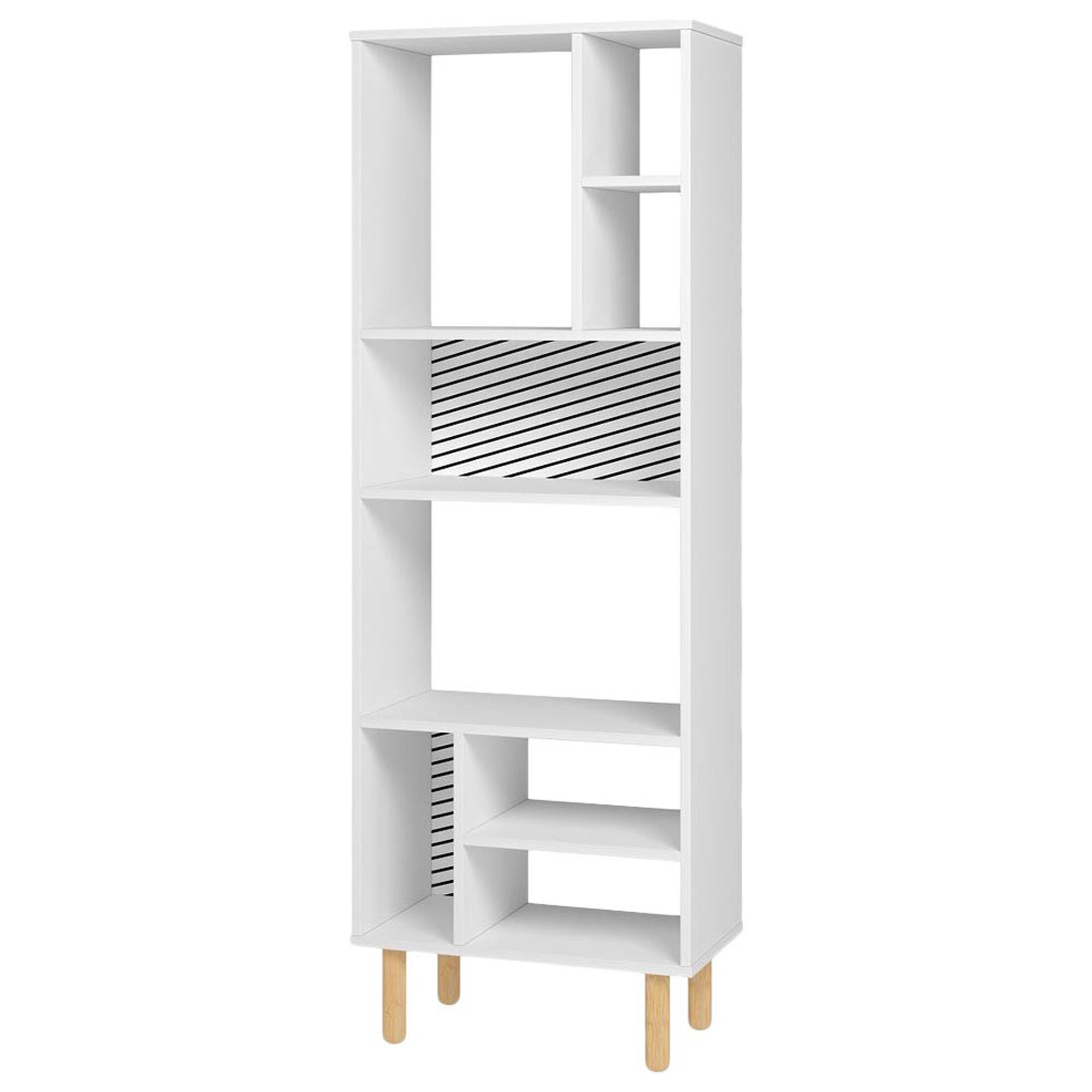 Dayton Essex Bookcase with 8 Shelves in White Nebraska Furniture Mart