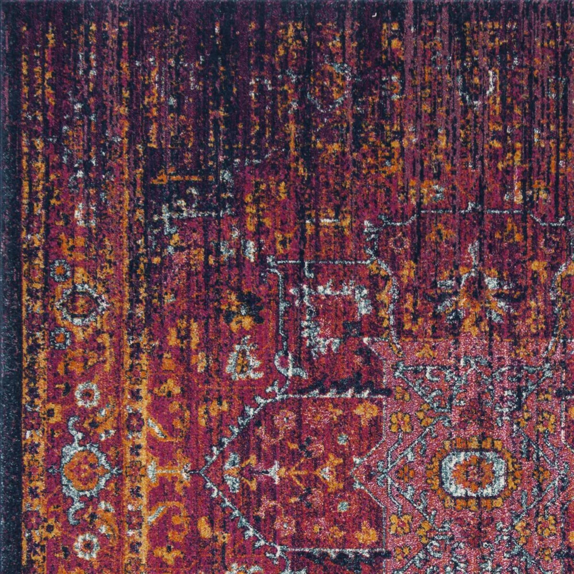 Safavieh Evoke EVK275S-3 3' x 5' Fuchsia/Orange Area Rug