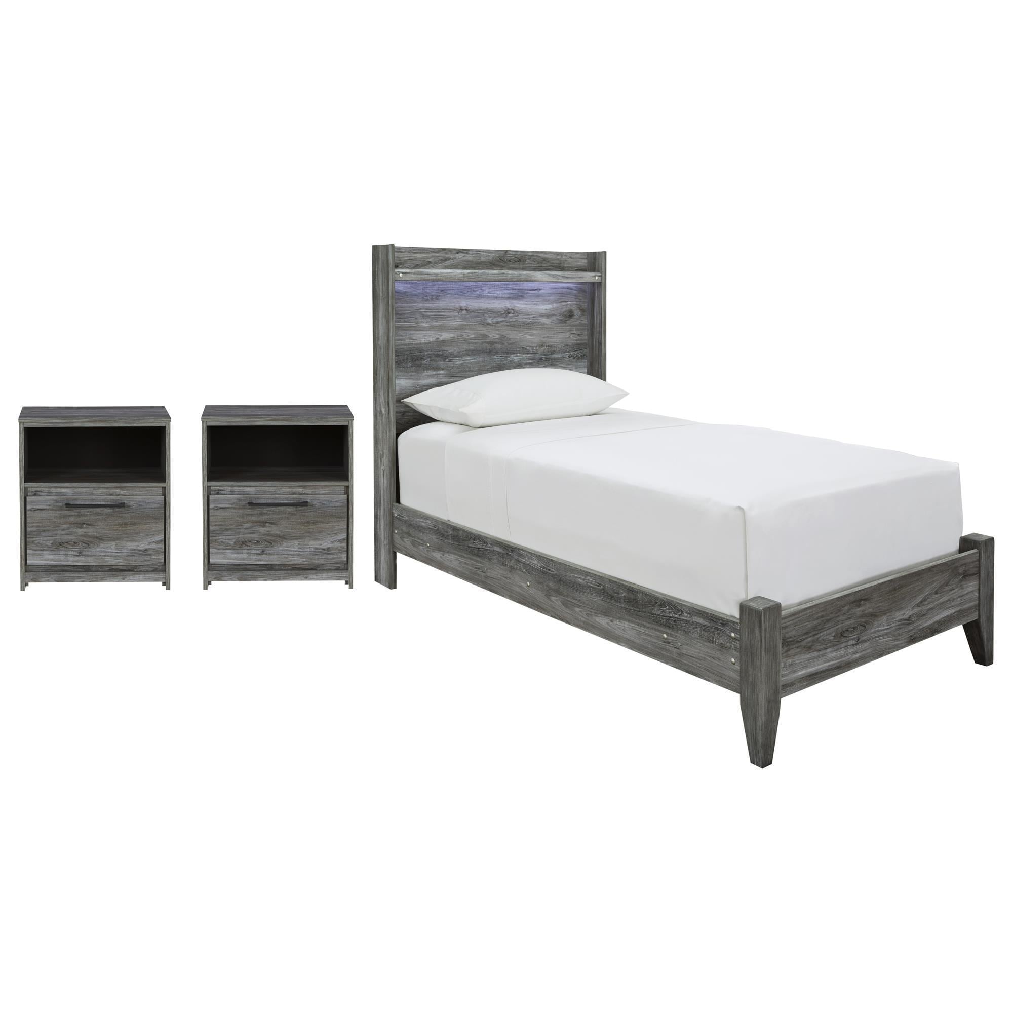 Ashley Baystorm 3-Piece Twin Panel Bed Set in Gray