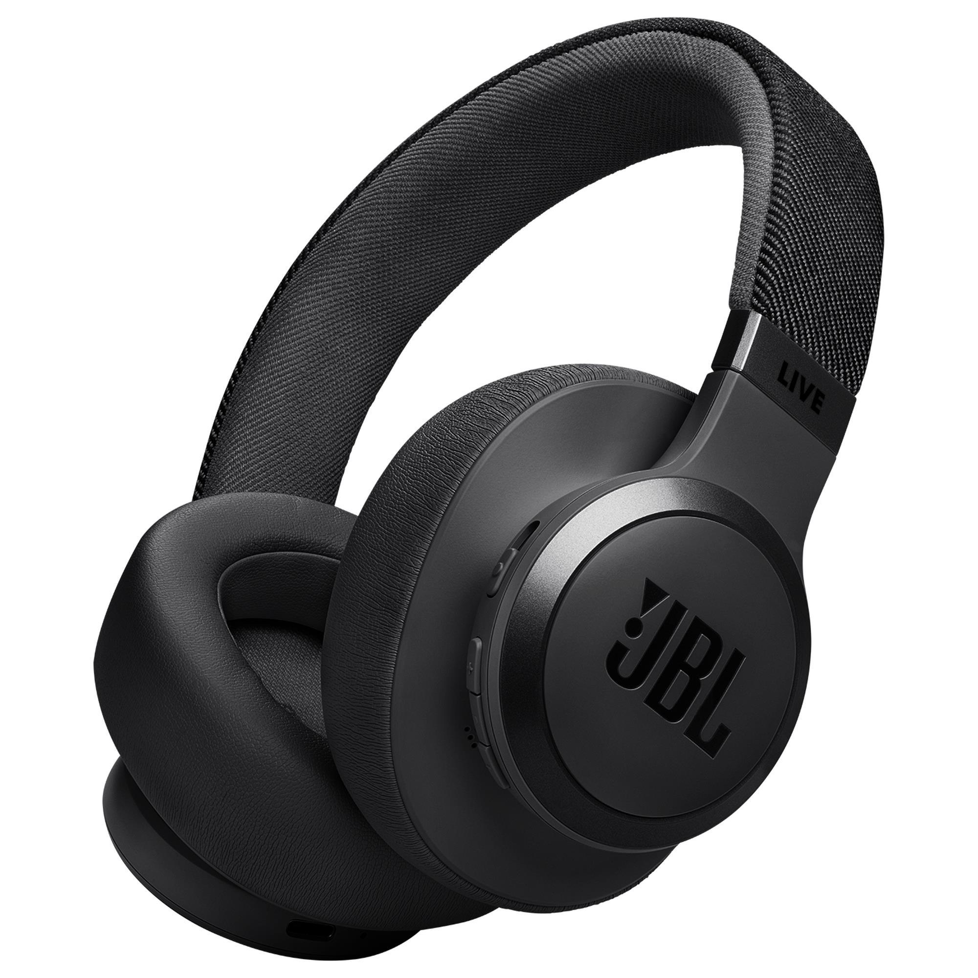 JBL Wireless Over Ear Headphones with True Adaptive Noise Cancelling in Black NFM