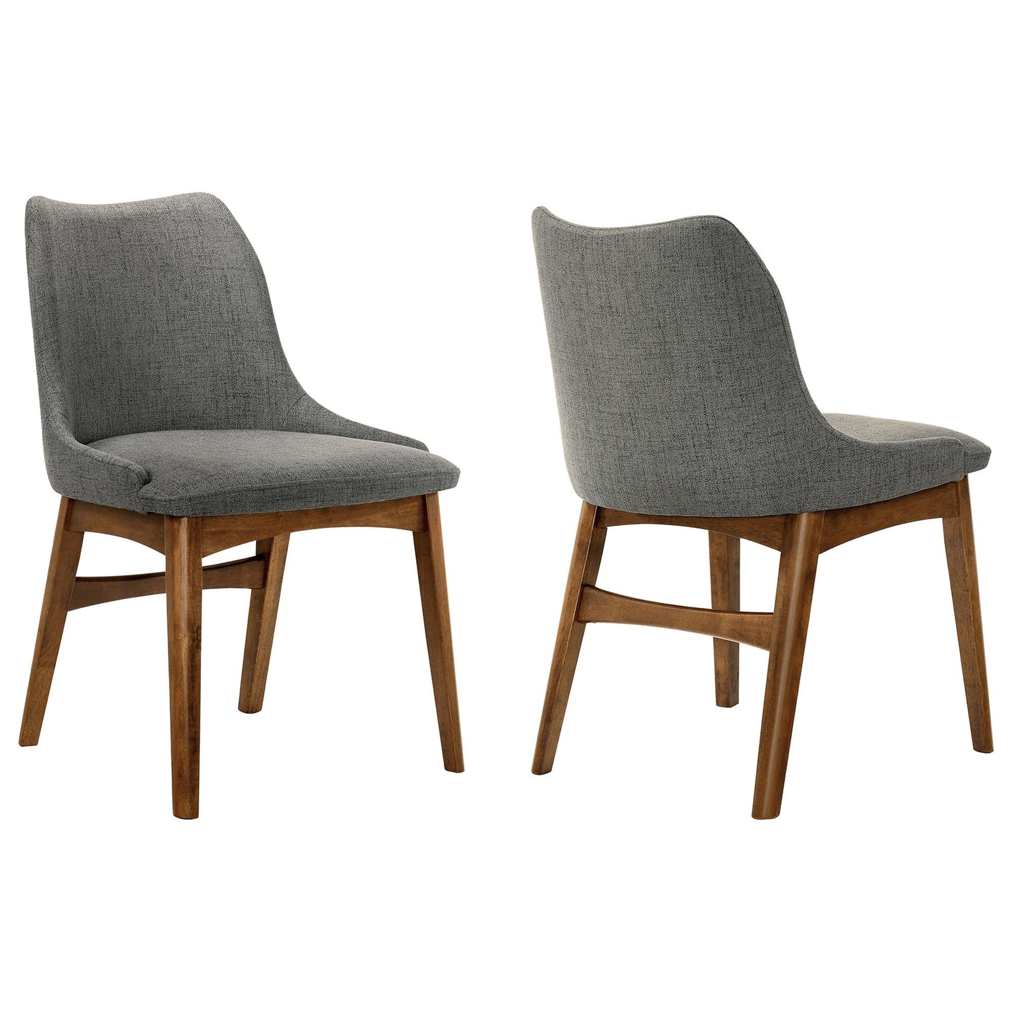 Blue River Azalea Dining Chair in Charcoal/Walnut (Set of 2)