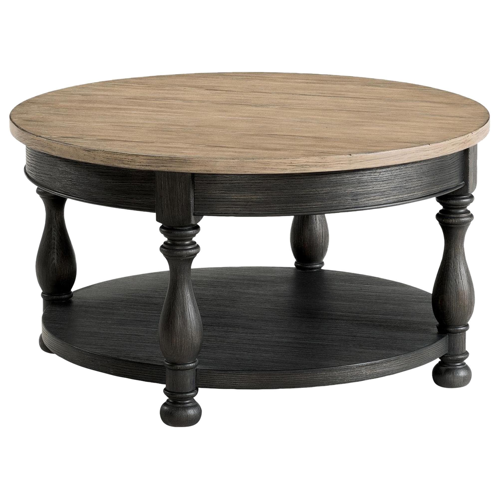 Shannon Hills Barrington 2Tone Round Coffee Table in Antique Oak and