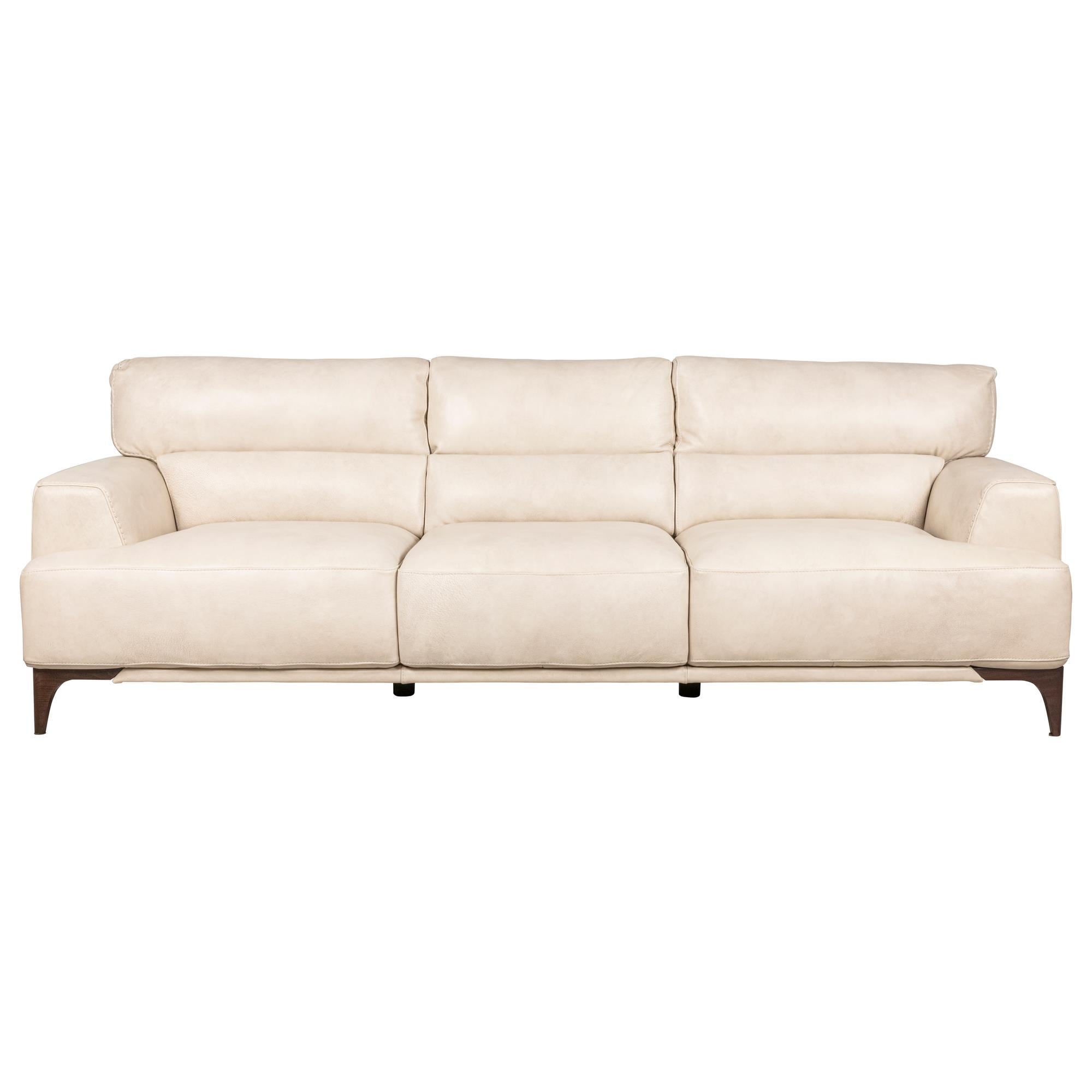 Softline 101" Leather Sofa in Havana Ivory NFM