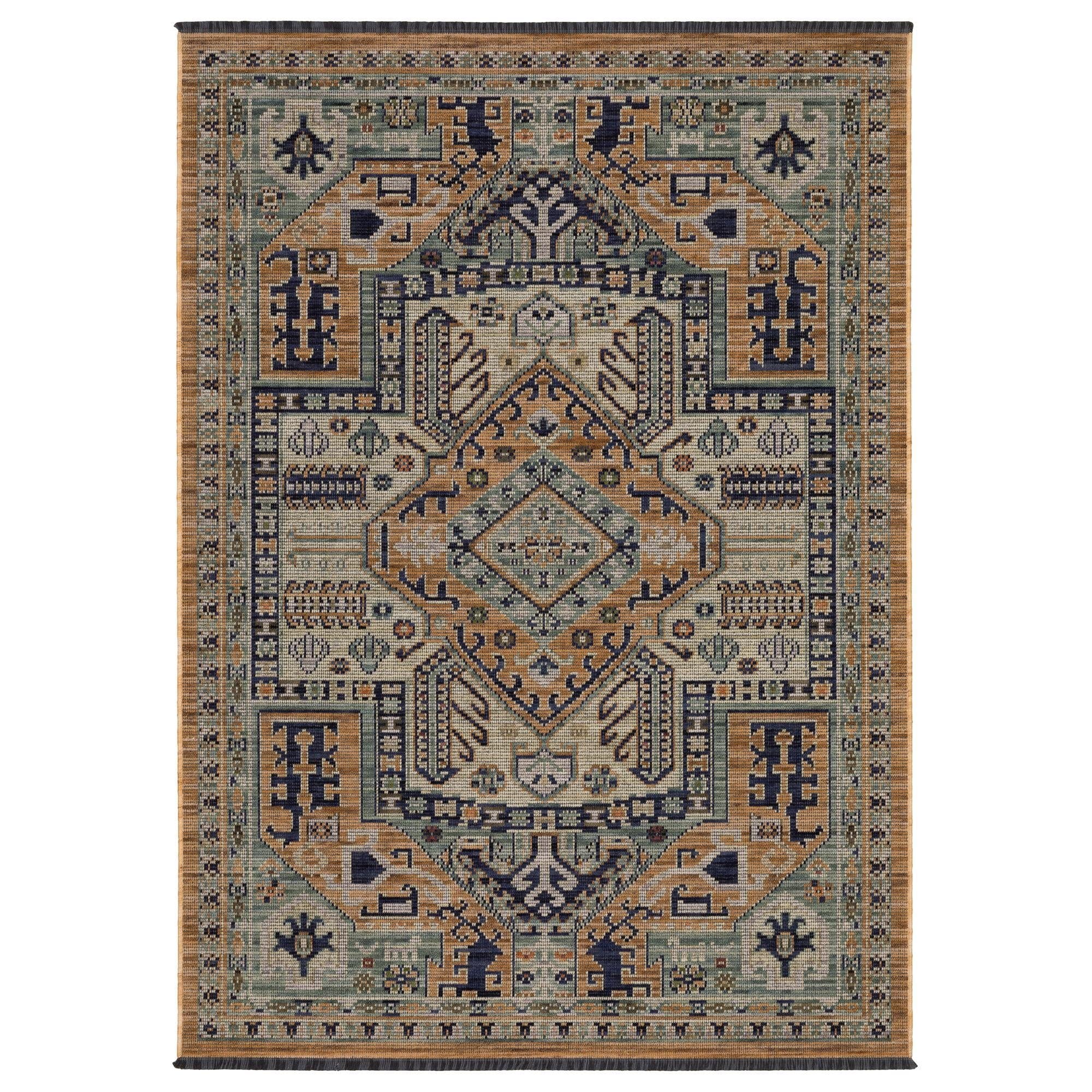 Oriental Weavers Legacy LGY04 Rust and Blue 7'10