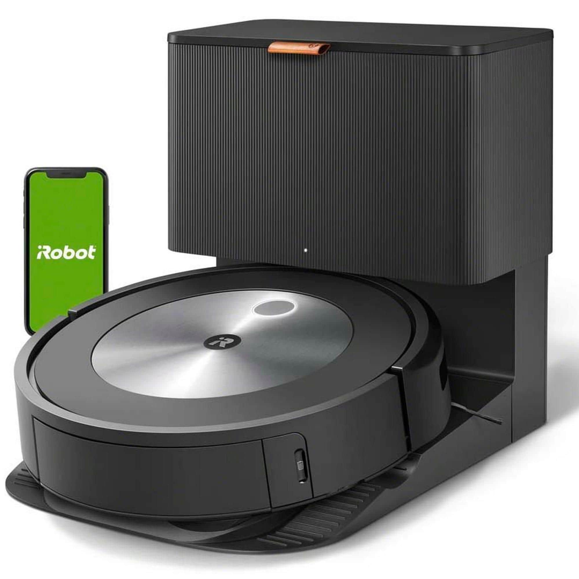 irobot roomba j7+ self emptying robot vacuum in graphite nebraska furniture mart irobot roomba j7+ self