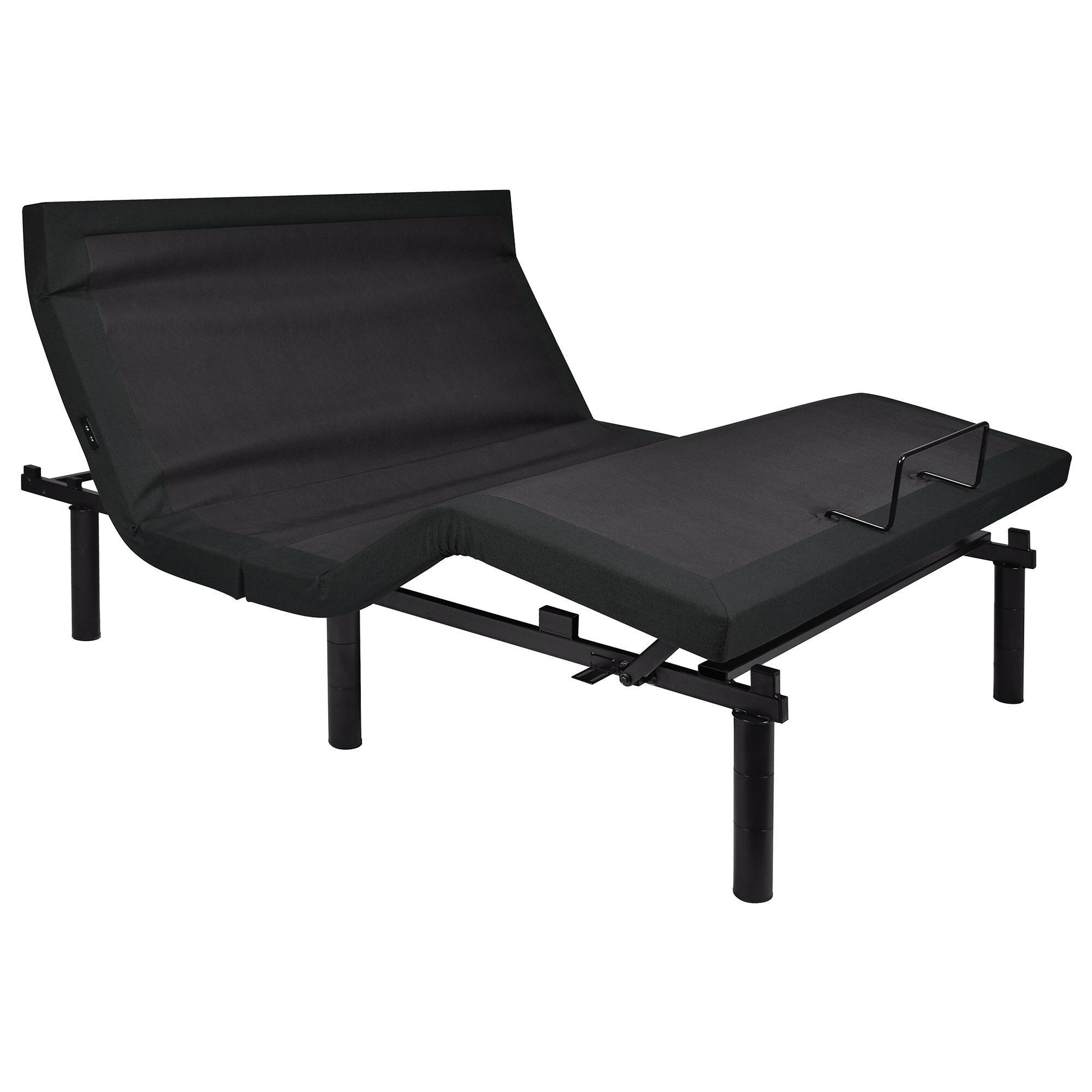 Furniture of America Herbst King Adjustable Bed Frame in Black | NFM