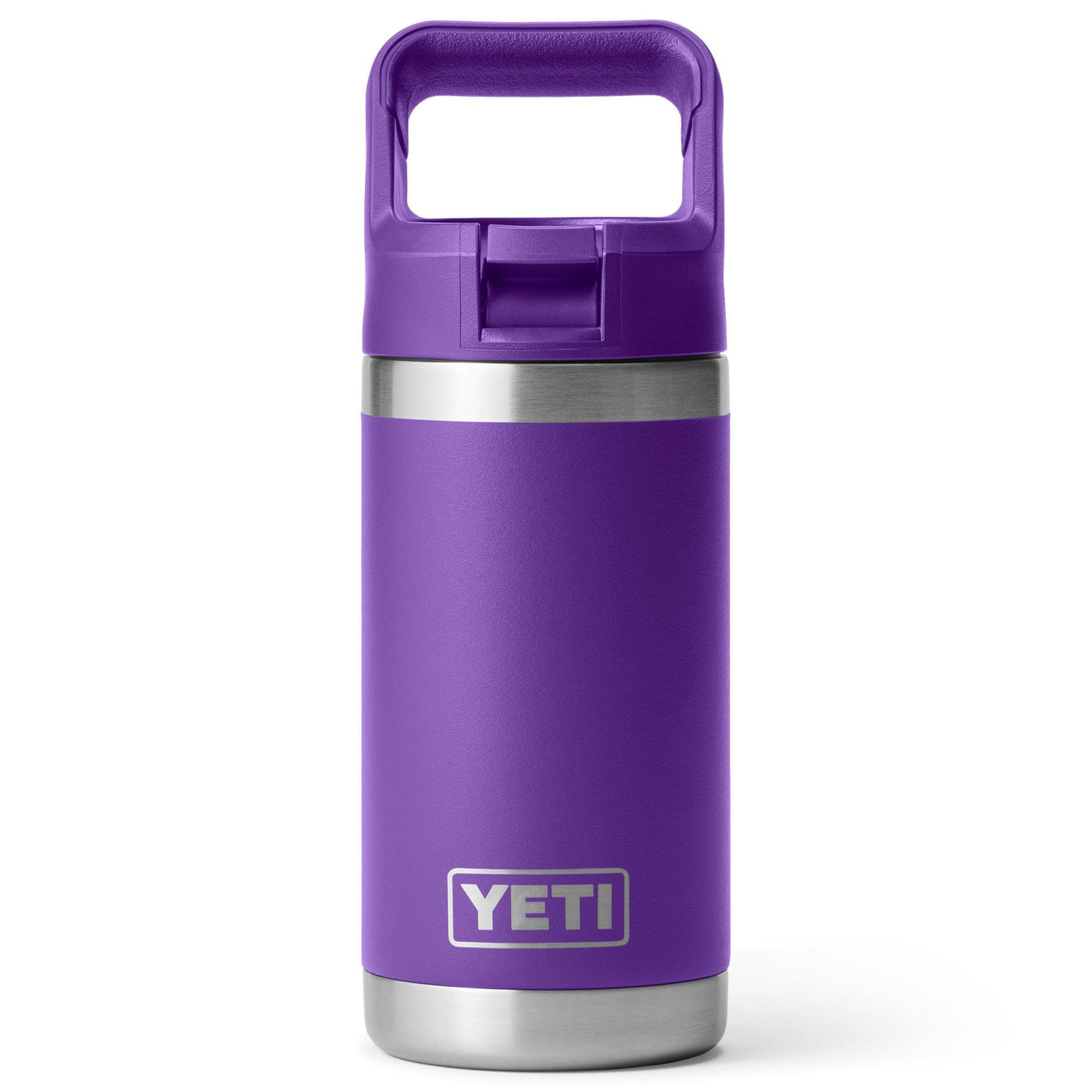 YETI Rambler Jr. 12 Oz Kids Water Bottle with Staw Cap in Rescue Red