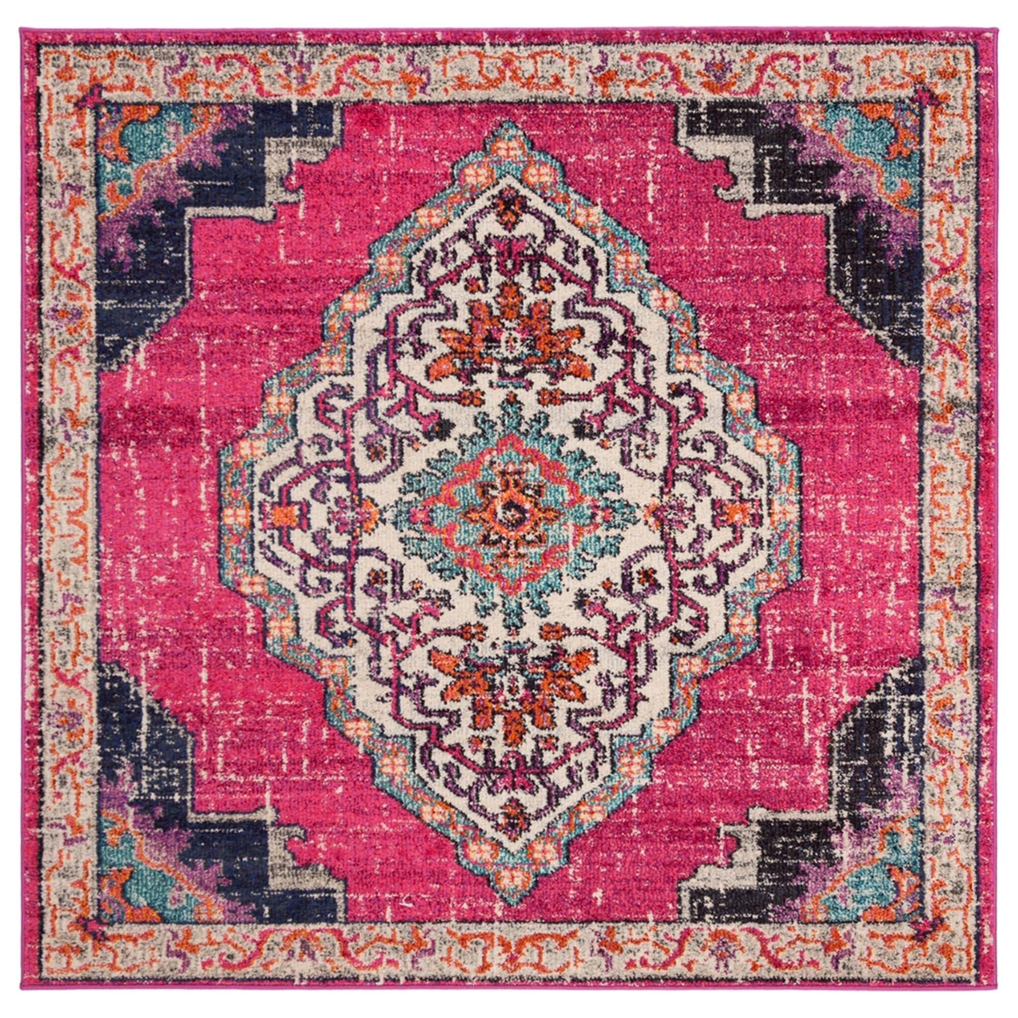 Safavieh Monaco MNC254D 5' Square Pink Area Rug NFM
