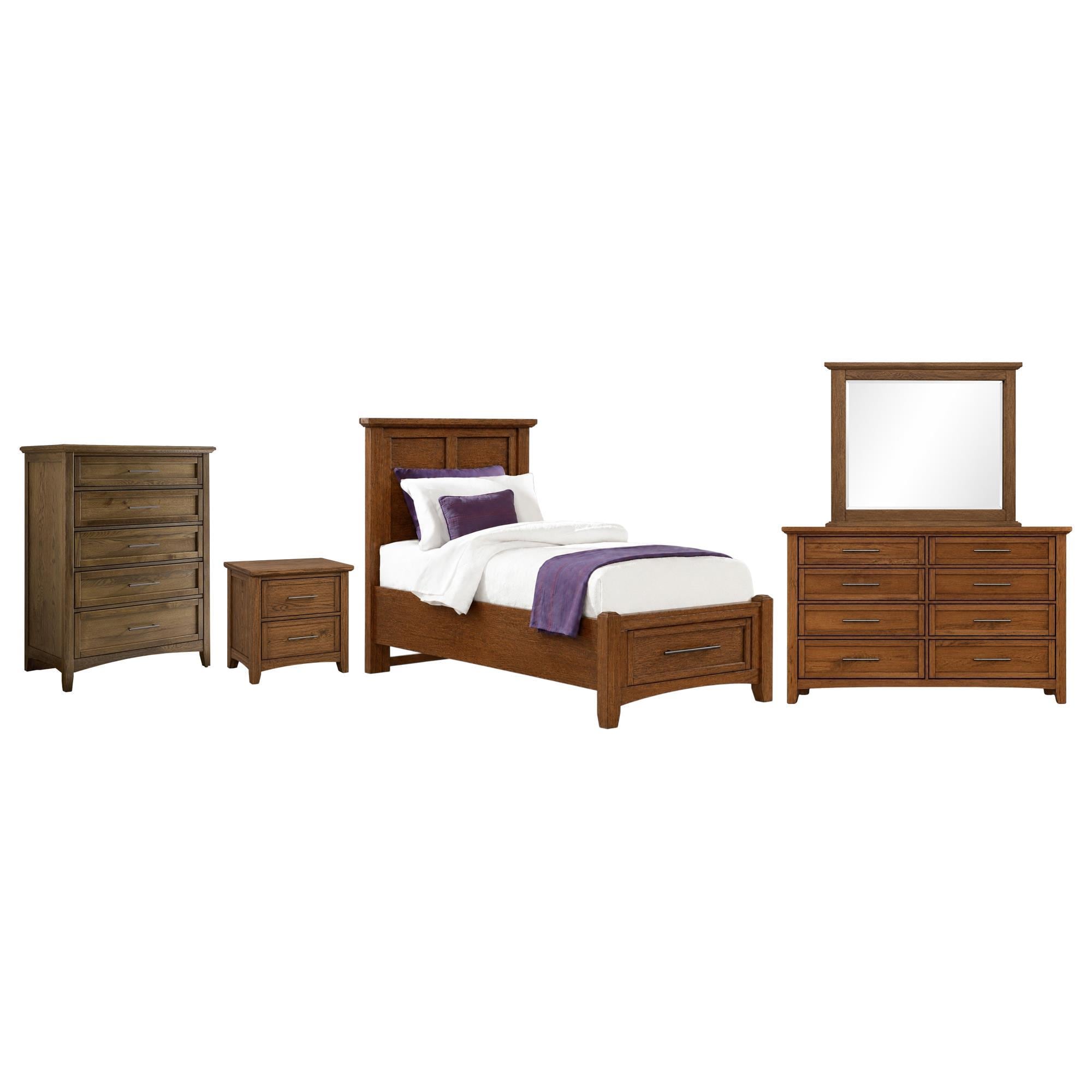 Viceray Collections Jamestown 5 Piece Twin Storage Bed Set in