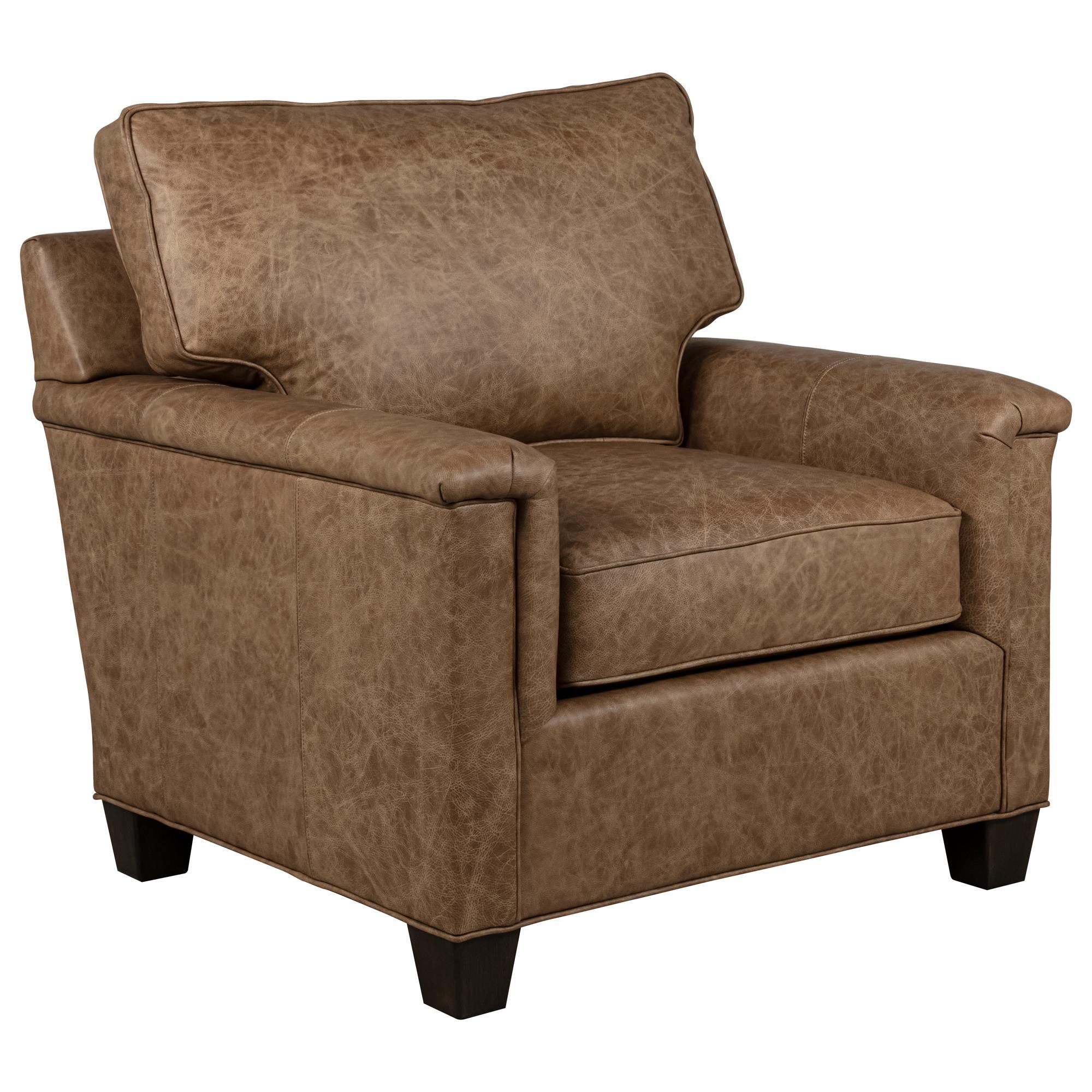 Massoud Leather Arm Chair in Saloon Tumbleweed NFM