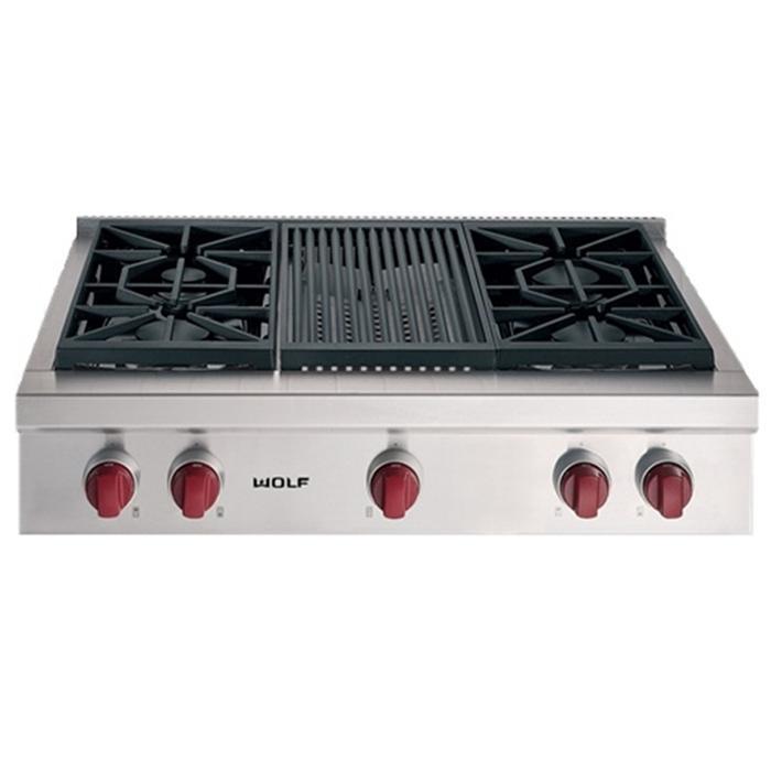 Wolf 36" Sealed Burner Gas Rangetop Nebraska Furniture Mart