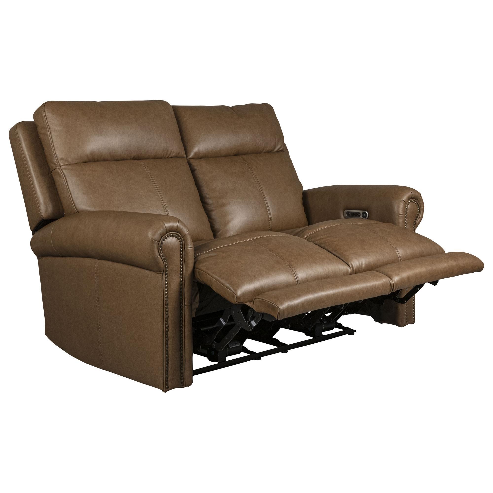 Flexsteel Alexander Power Reclining Loveseat Headrest and Lumbar
