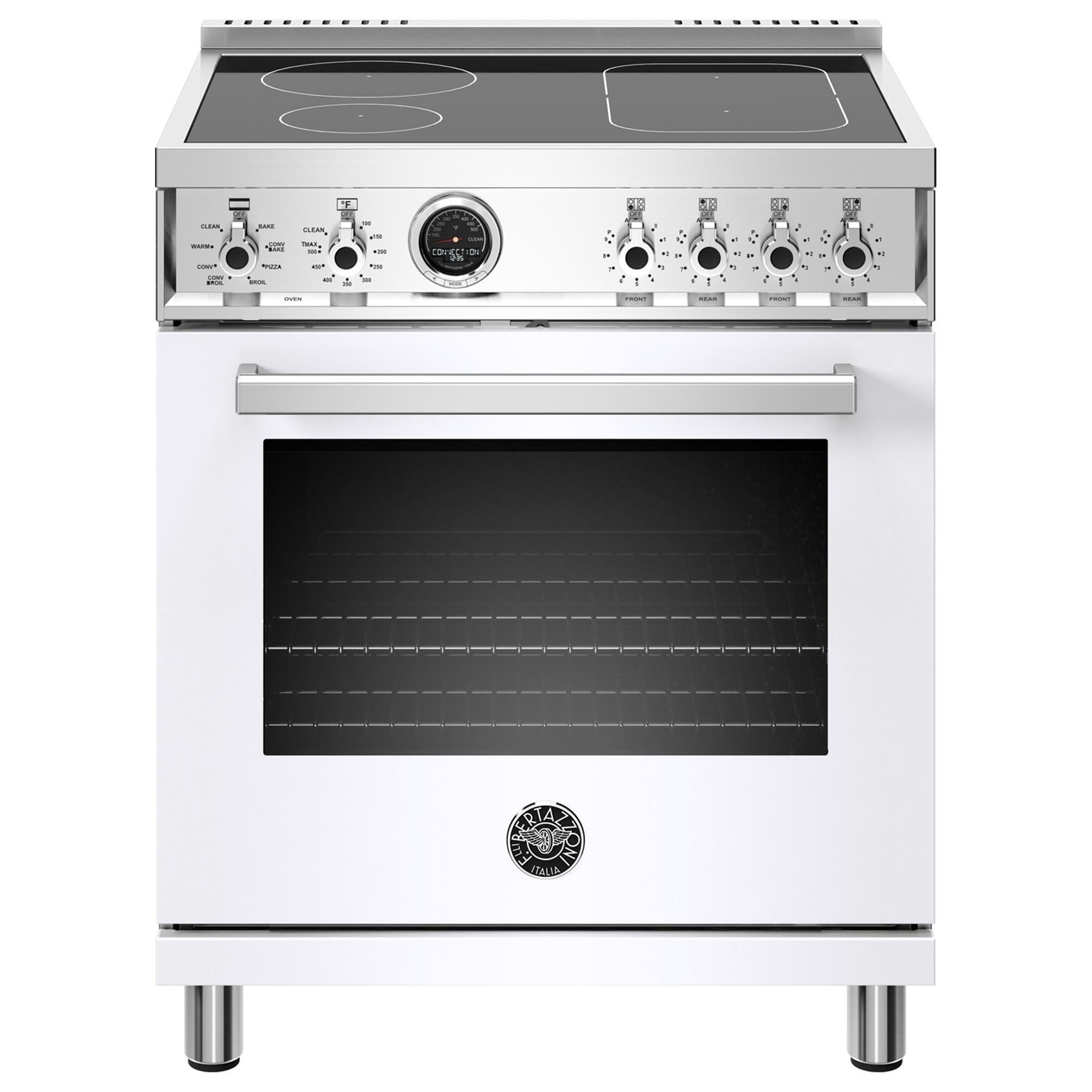 Bertazzoni 30" Professional Induction Range in White Nebraska