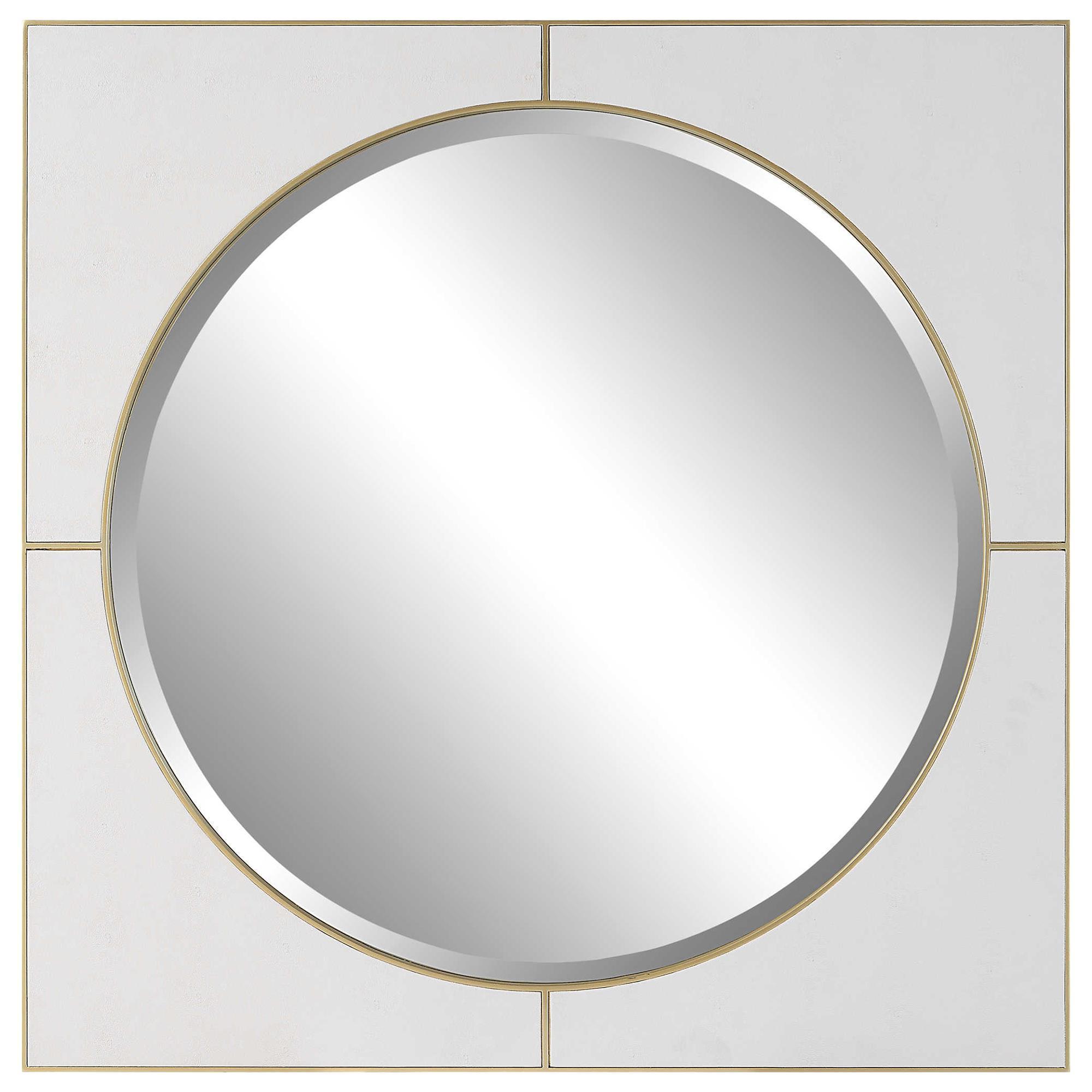 Uttermost Cyprus Mirror in White and Soft Gold | Shop NFM