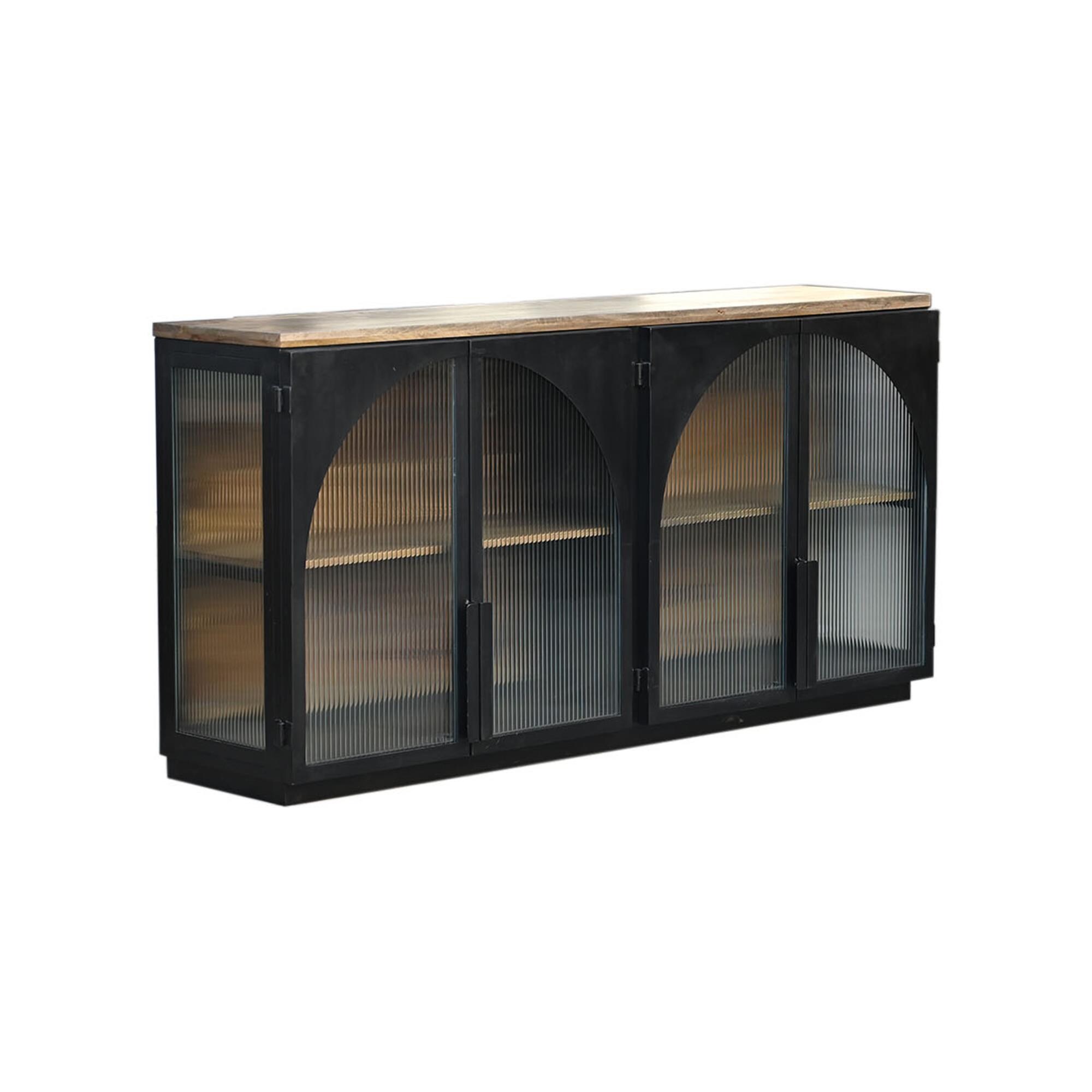 Jaipur Home Textured Profiles Sideboard in Black Iron NFM