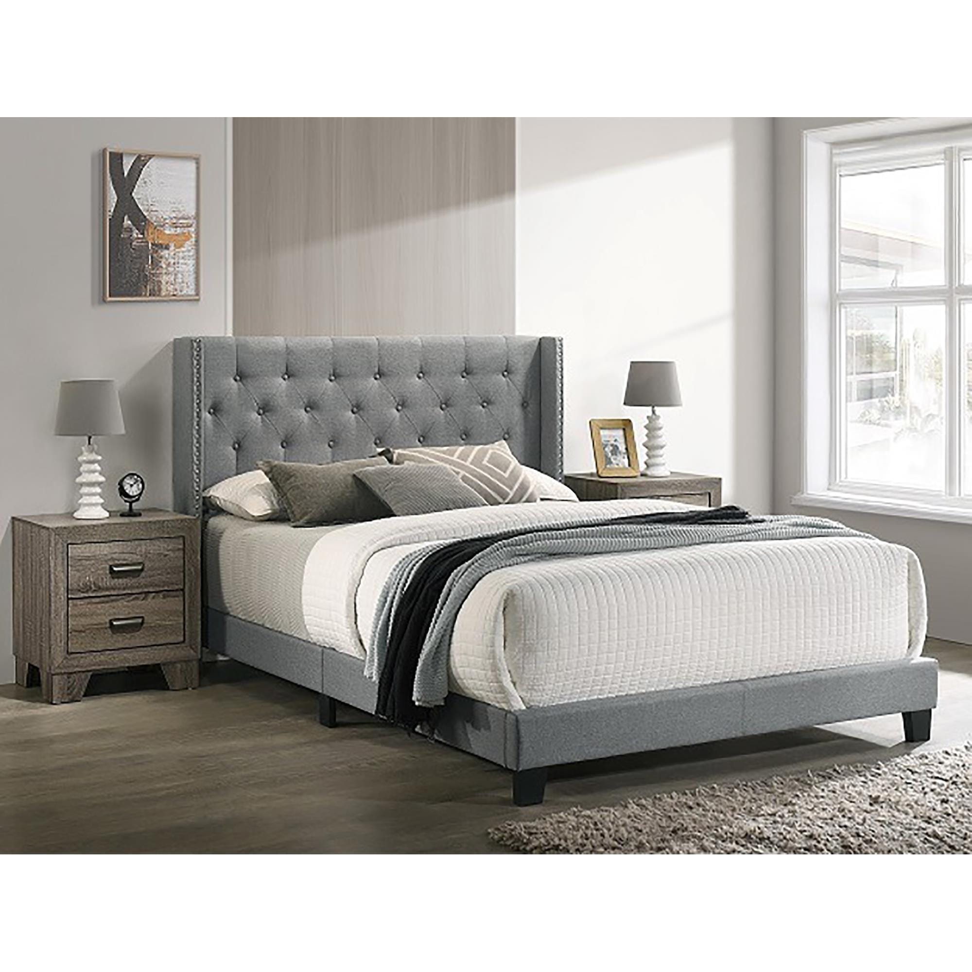 Claremont Makayla Full Upholstered Bed in Gray NFM
