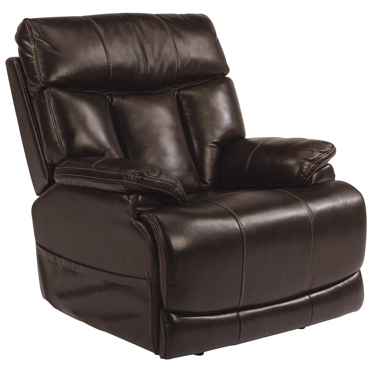 Flexsteel Clive Big and Tall Leather Power Recliner with Power
