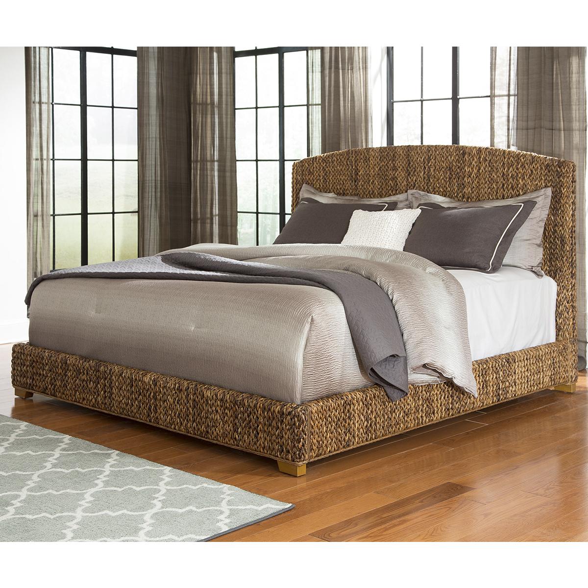 Pacific Landing Laughton Woven Banana Leaf King Bed in Natural Shop NFM