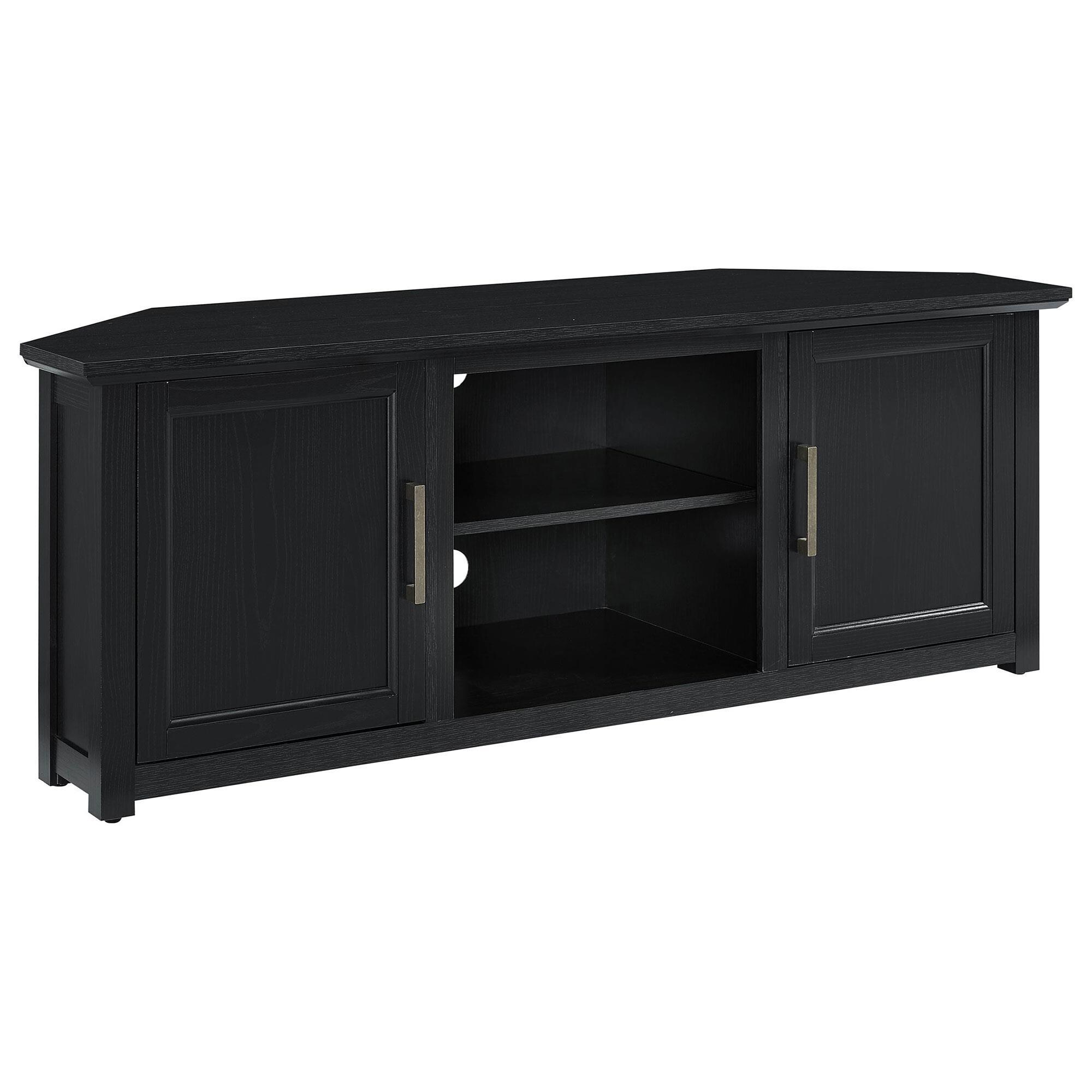 Crosley Furniture Camden 58" Corner TV Stand in Black NFM