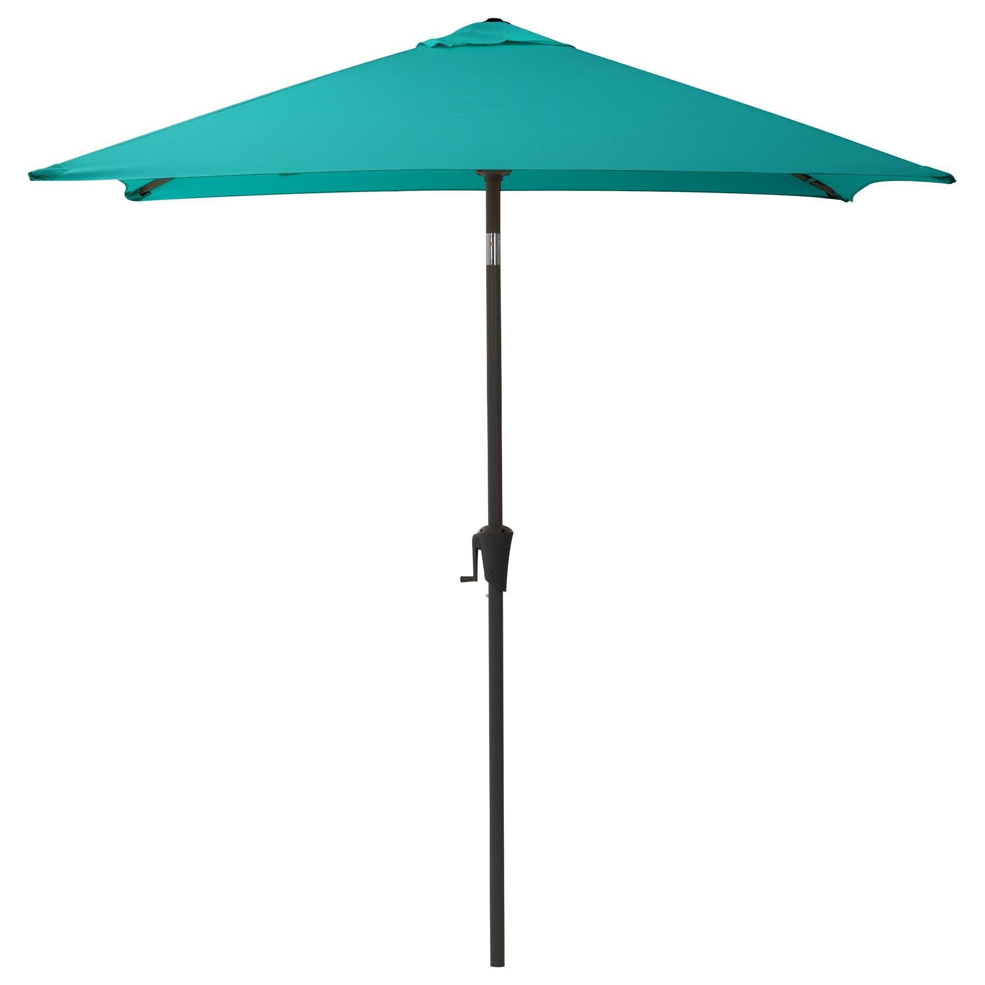 CorLiving 9' Square Tilting Patio Umbrella in Turquoise Blue Shop NFM