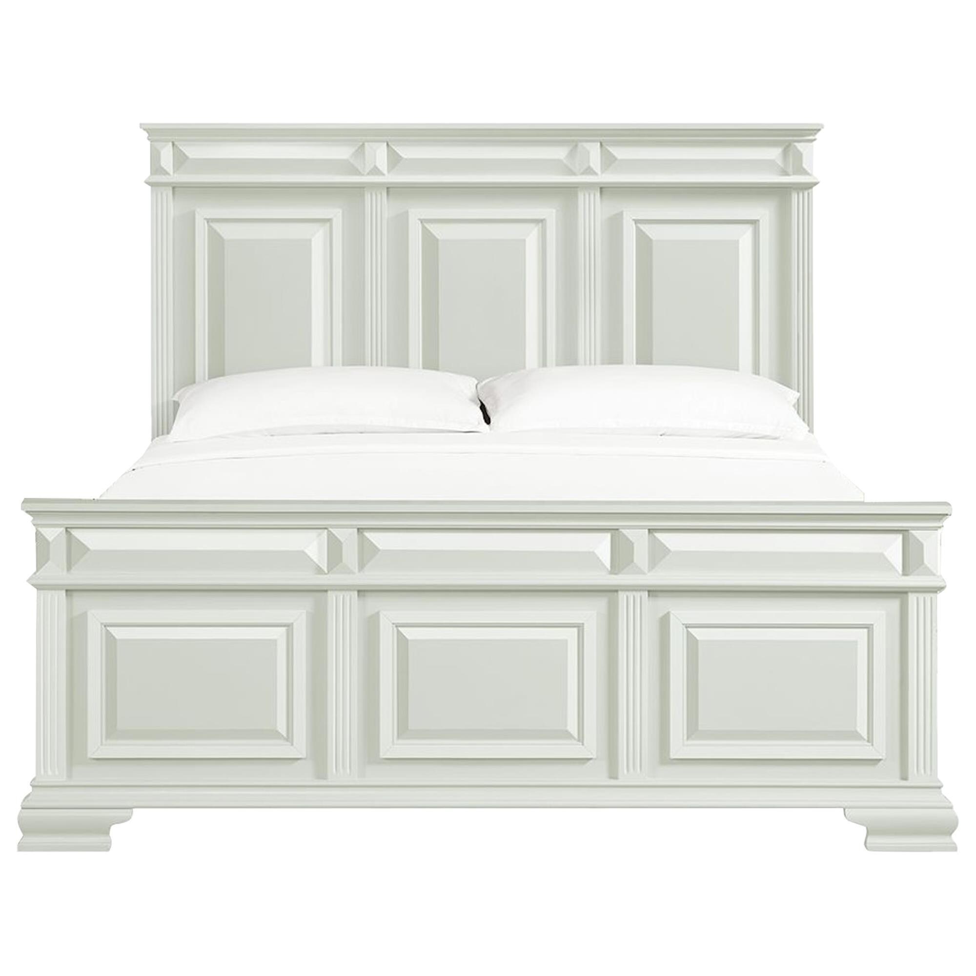 Mayberry Hill Bridgestone King Panel Bed in Antique White