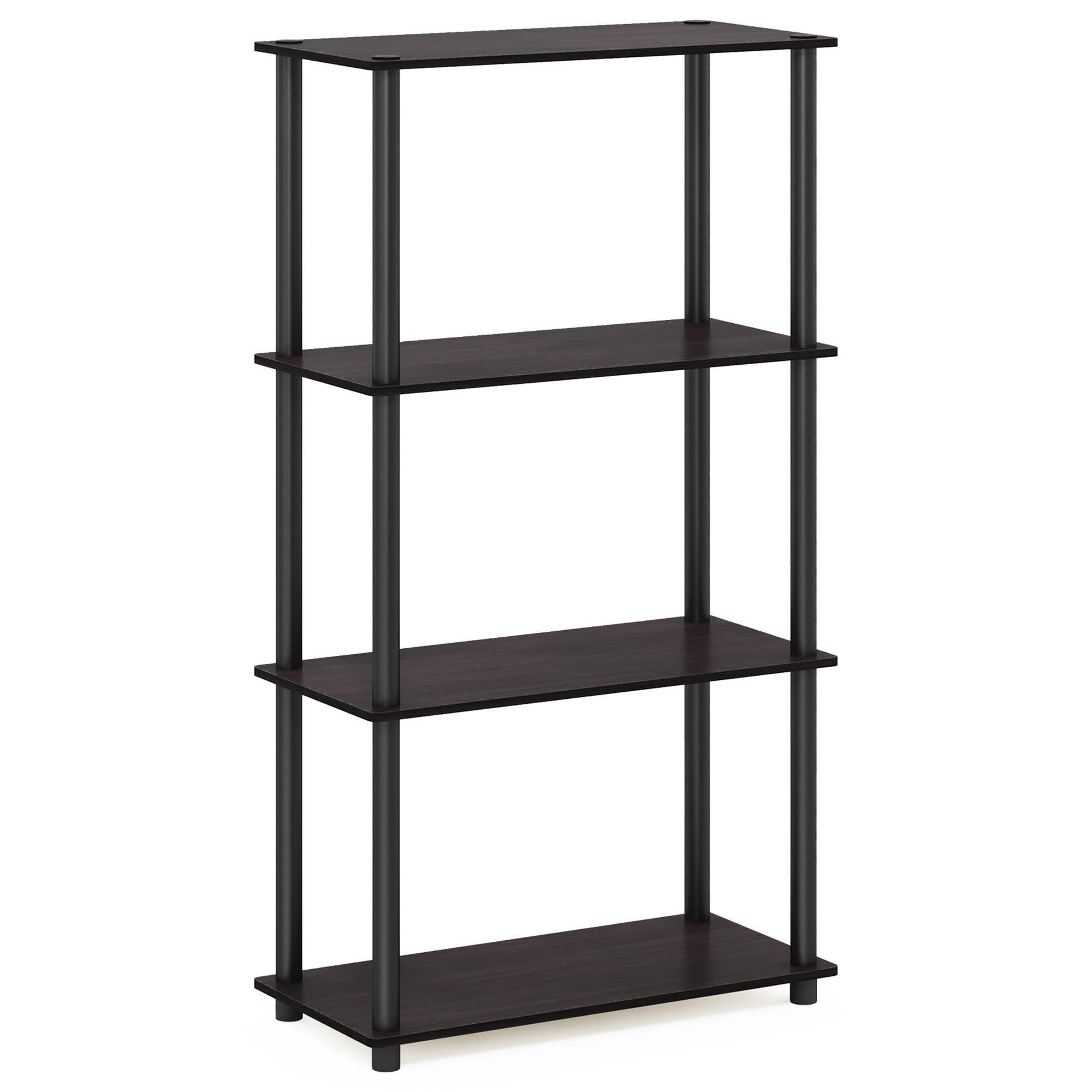 HOMLUX Turn-N-Tube 4-Tier Multipurpose Shelf Display Rack in Dark