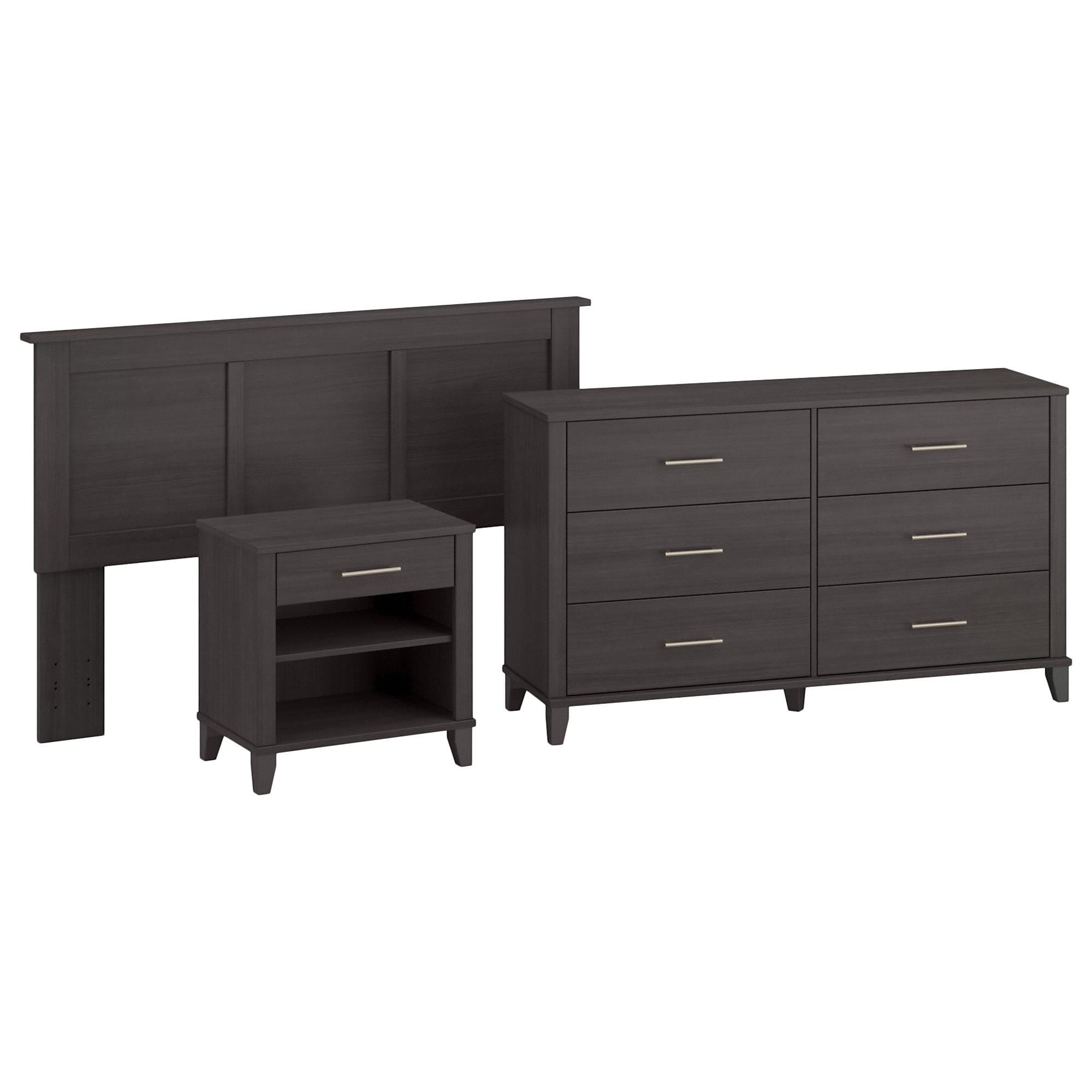 Bush Somerset 3Piece Full/Queen Headboard, Dresser and Nightstand Set
