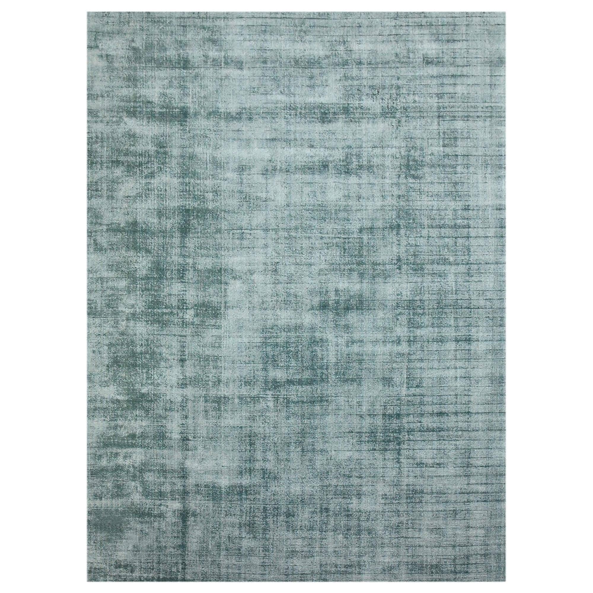7' Round Polyester Sea Blue Area Rug main image 1