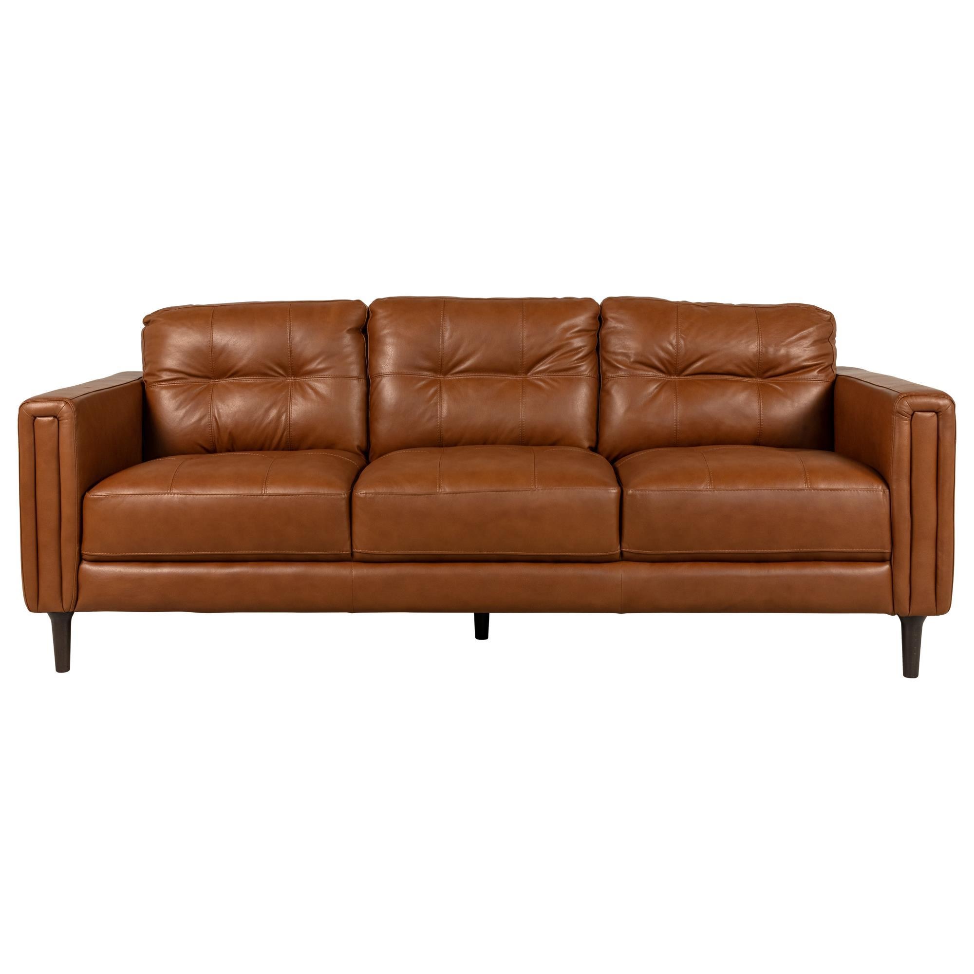 Chateau D'ax Leather Sofa in Cognac NFM
