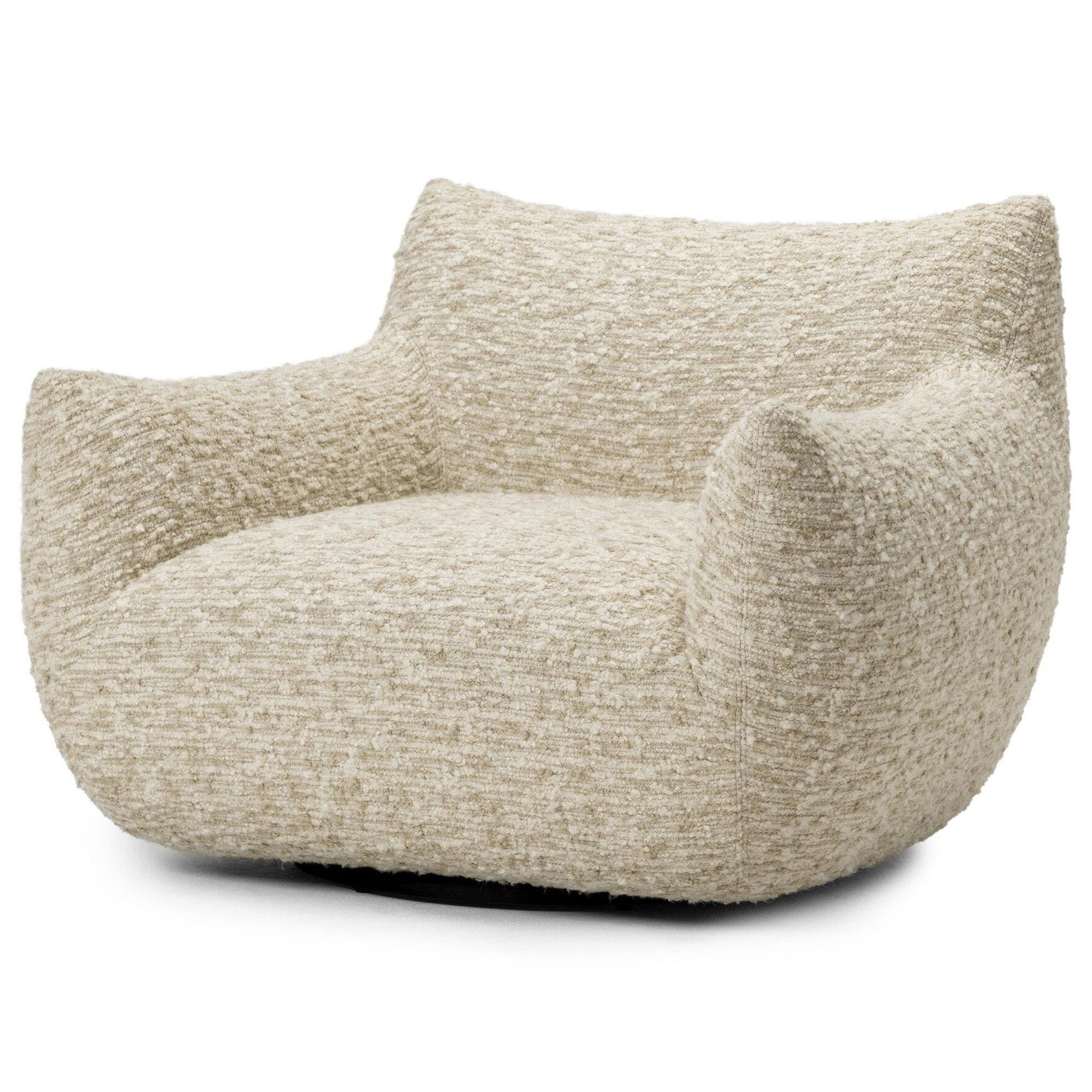 Four Hands Margot Swivel Chair in Solema Cream