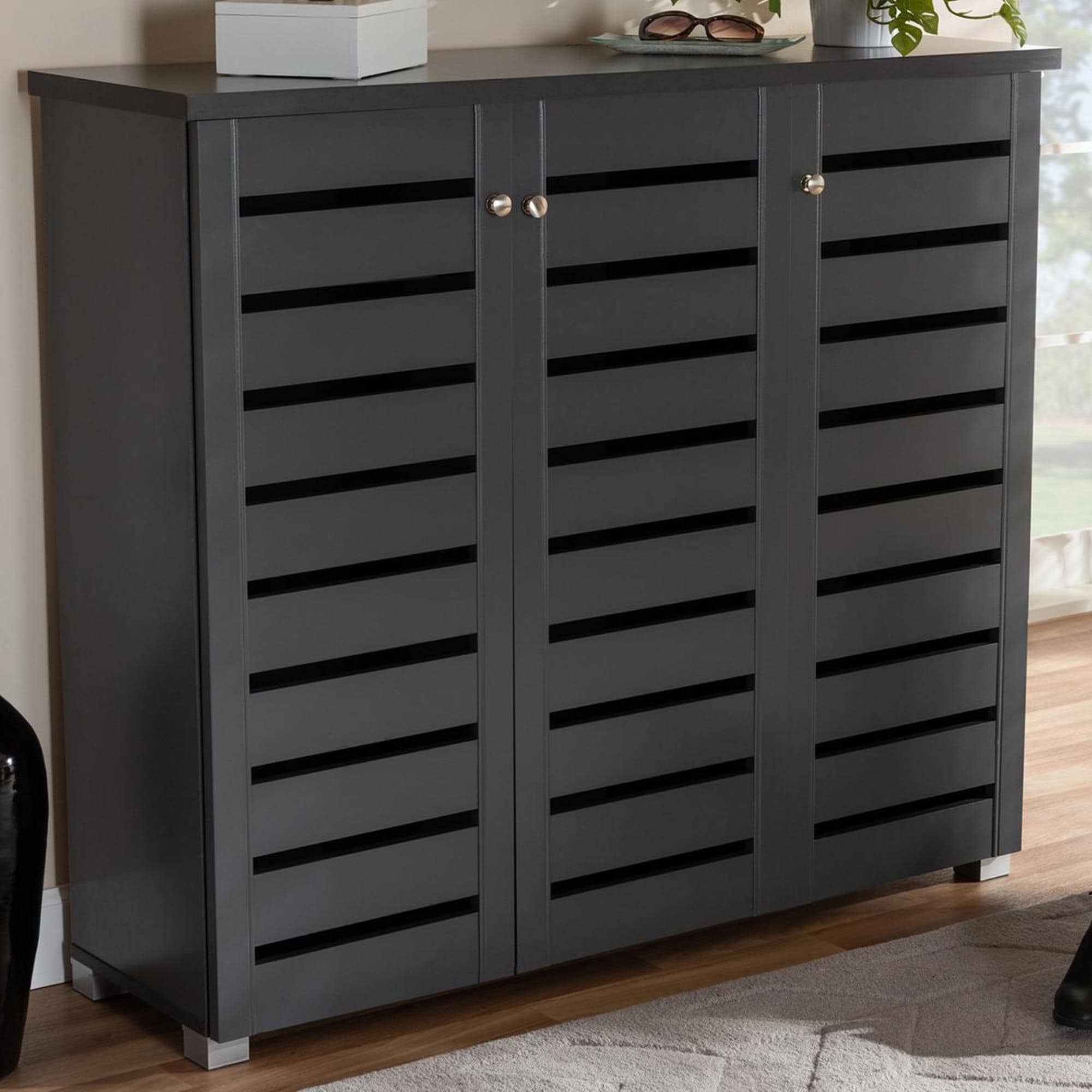 baxton studio adalwin wood shoe storage entryway cabinet