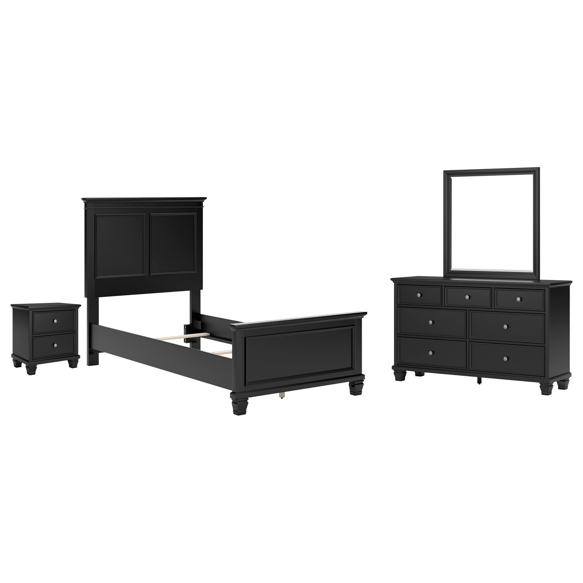 Signature Design by Ashley Lanolee 4Piece Twin Bedroom Set in Black Shop NFM