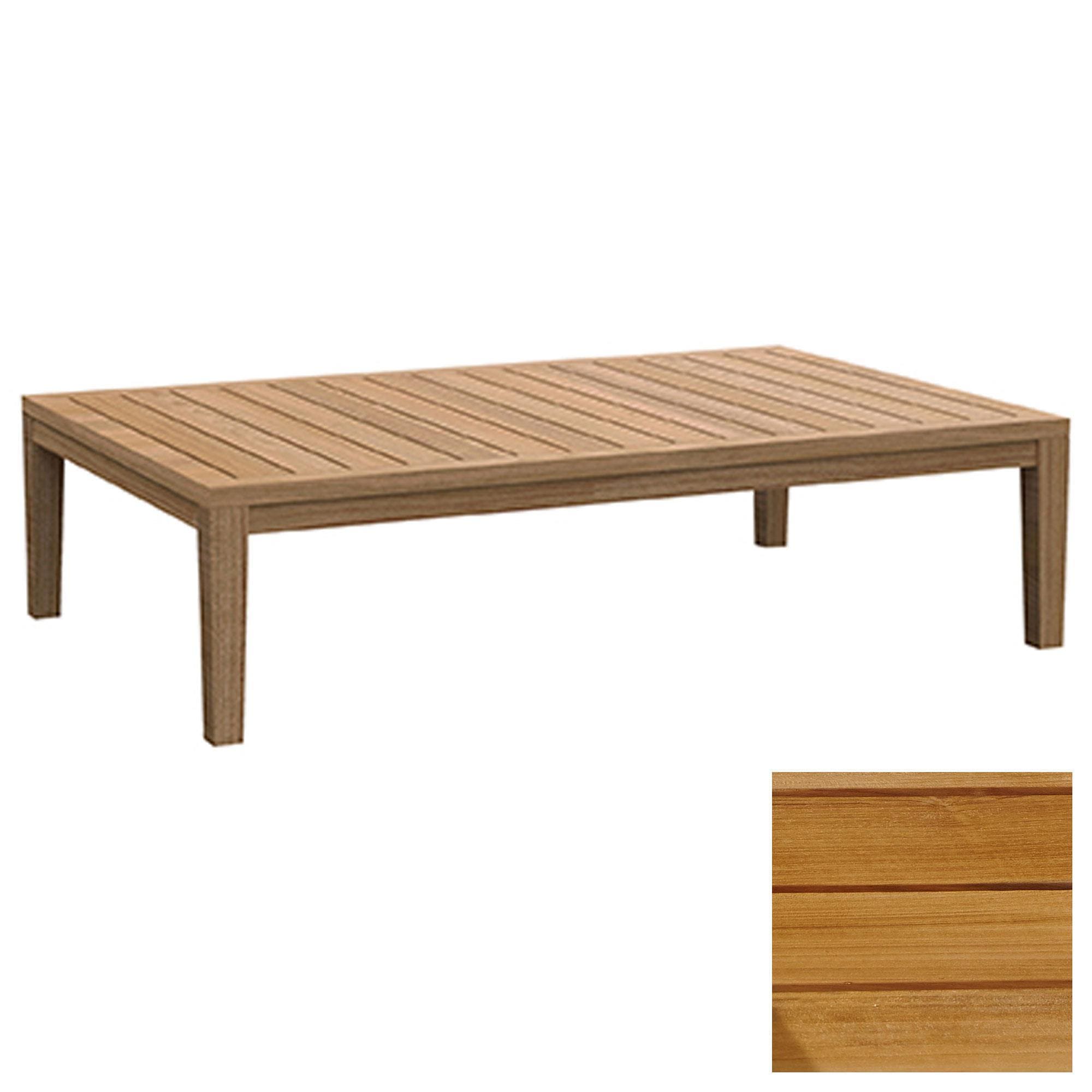 Venturing Table Venture La Jolla Rectangular Cocktail Table in Natural Teak