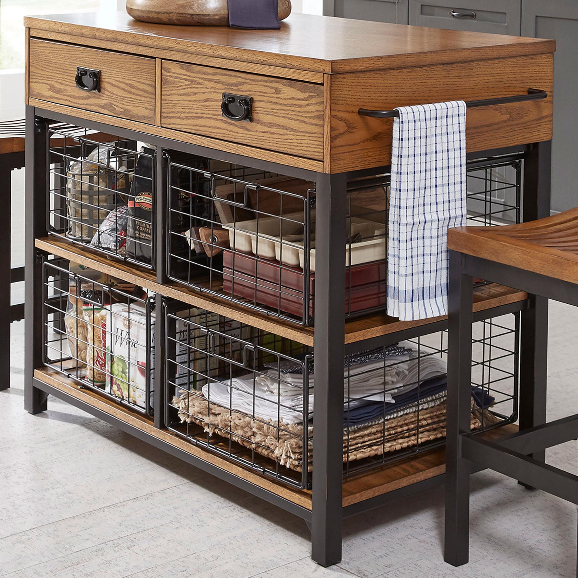 Home Styles Modern Craftsman Kitchen Island In Brown Nebraska Furniture Mart