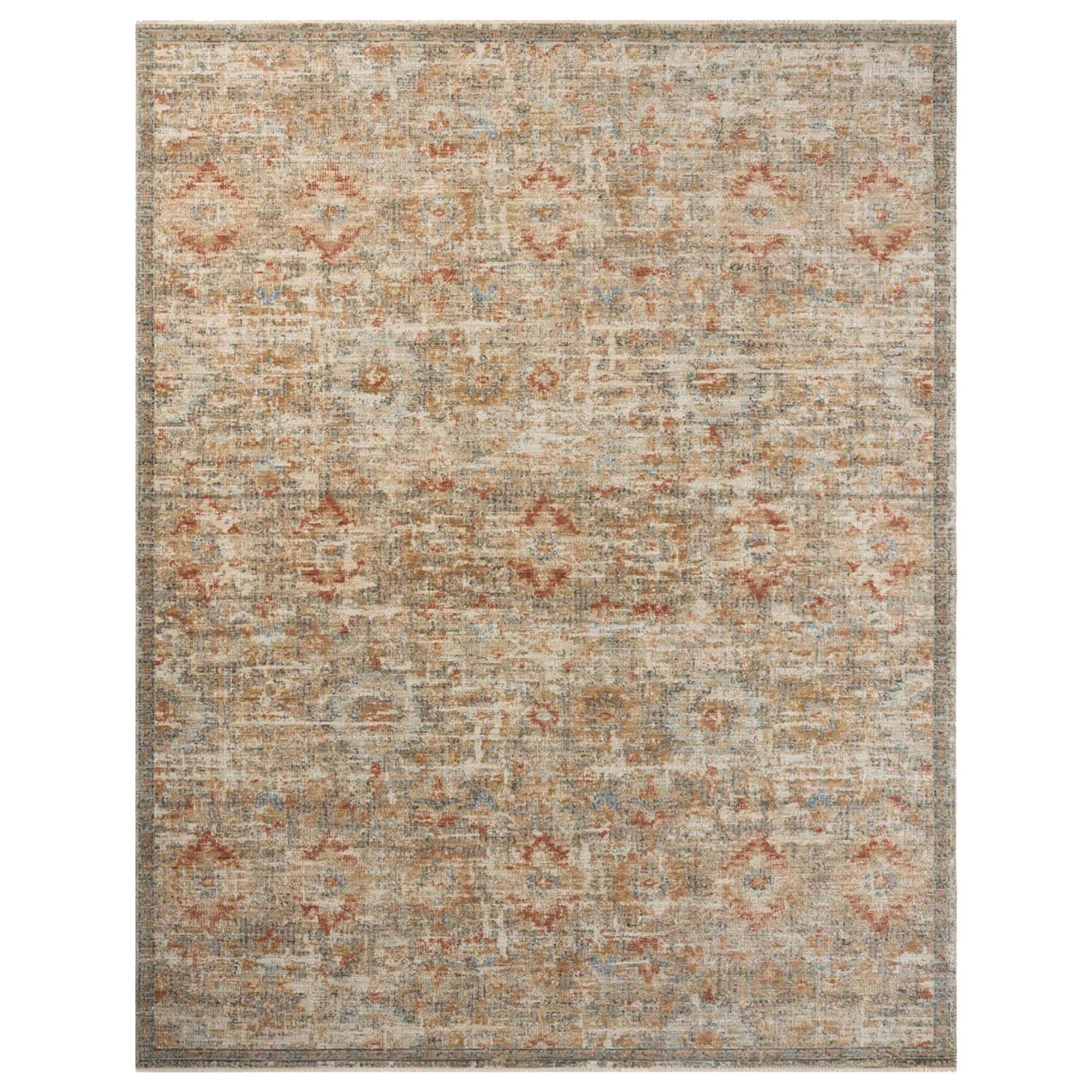 Loloi Heritage 6' x 9' Grey and Sunset Area Rug