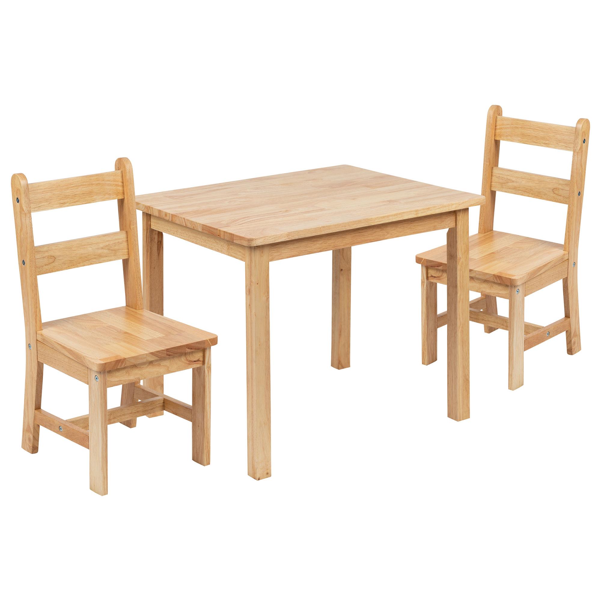 Flash Furniture 3Piece Kids Table Set in Natural NFM