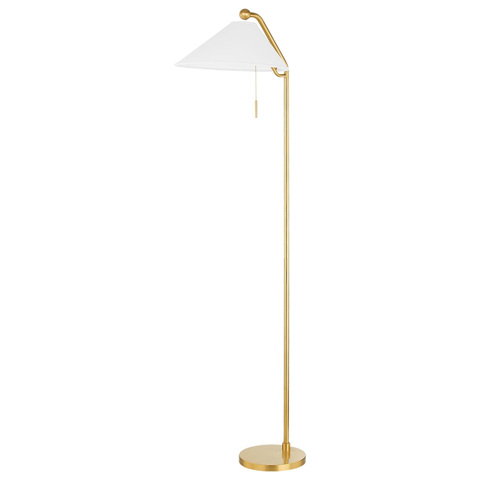 Mitzi Lighting Aisa Floor Lamp in Aged Brass