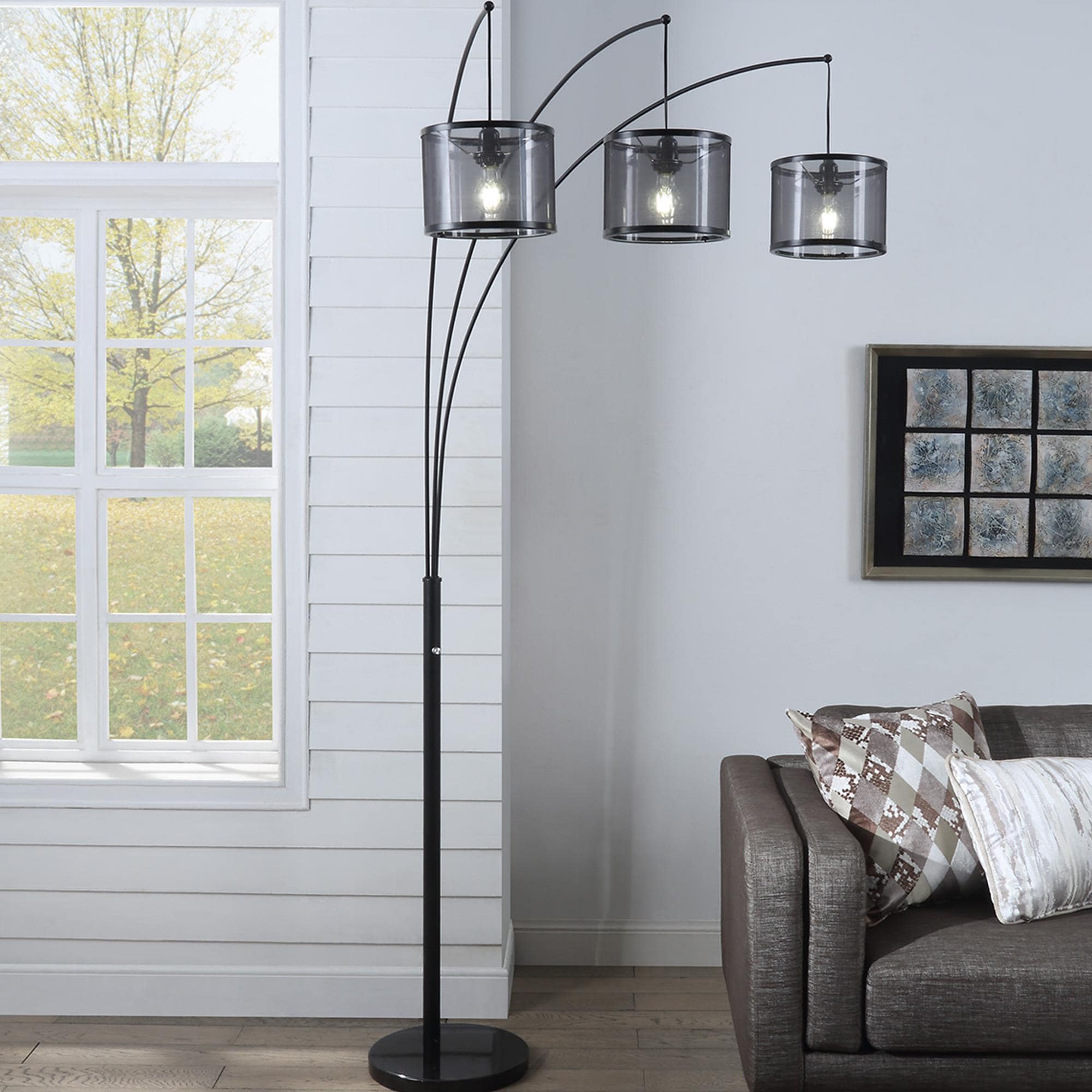 Floor lamp arc black hotsell