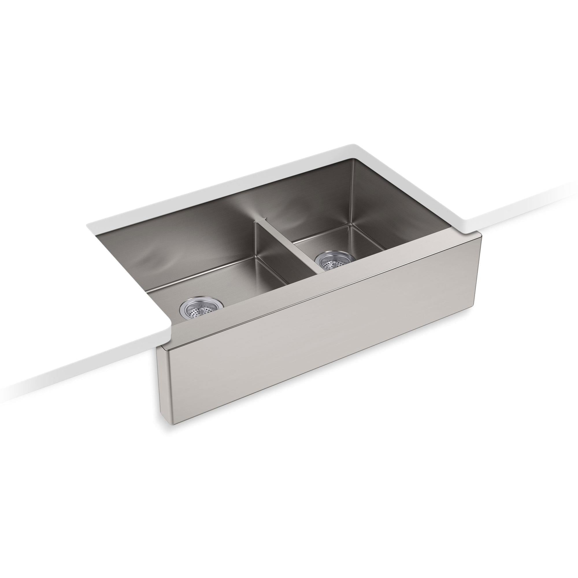 Kohler Strive Smart Divide 35.5" Undermount Double Bowl Kitchen Sinks ...