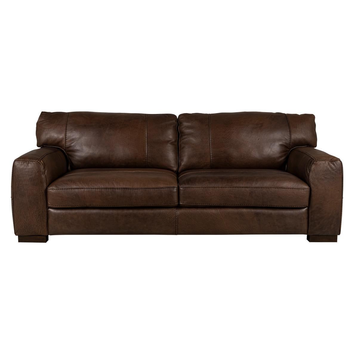 Softline 94" Leather Sofa in Madison Espresso NFM