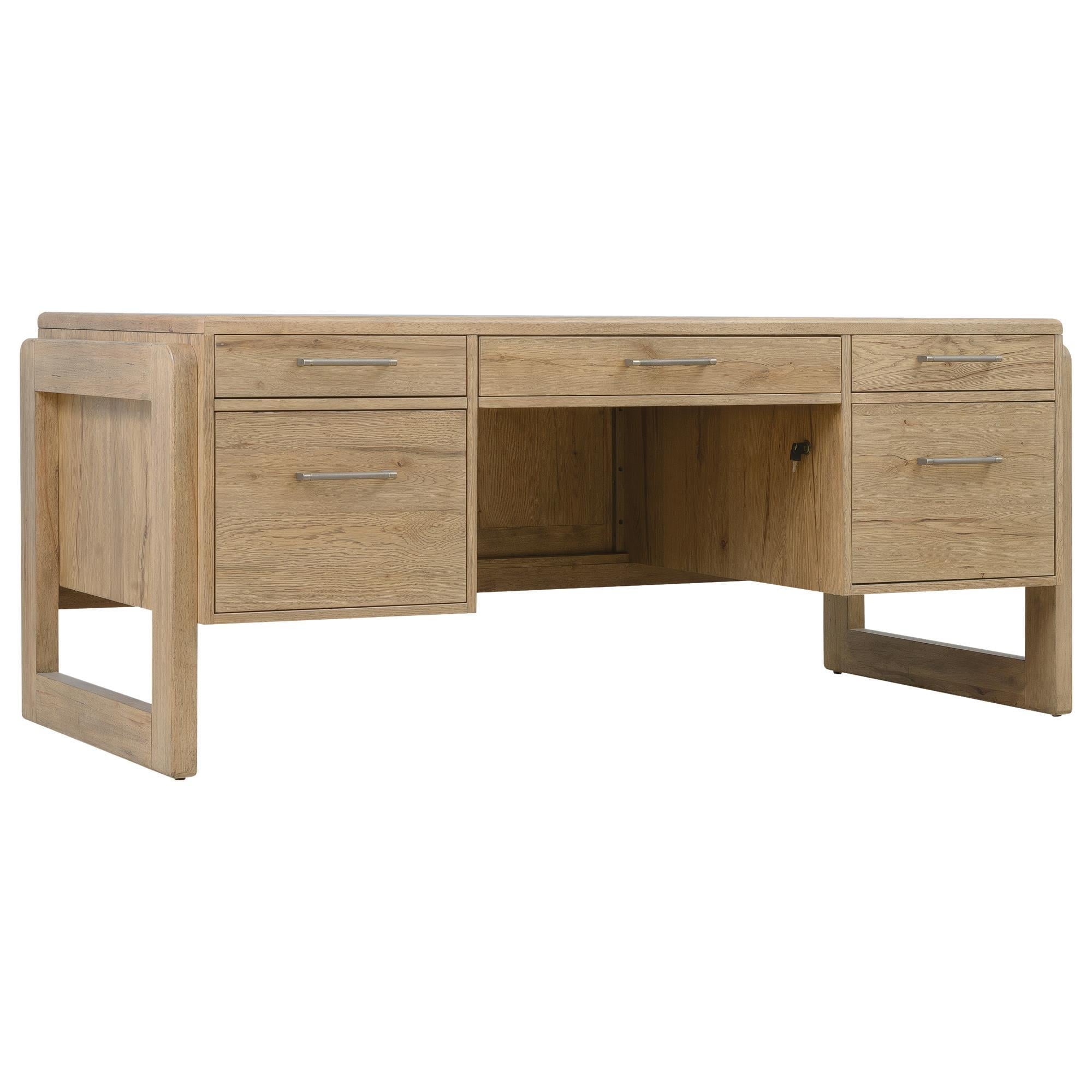 Hooker Furniture Kalamazoo Executive Desk in Aged Oak