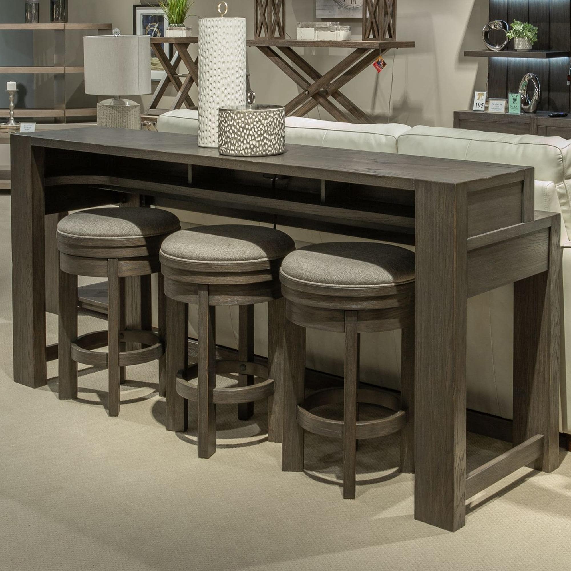 Belle Furnishings Lennox Hill Console Bar Table Only in Bark Belle Furnishings Lennox Hill Console Bar Table Only in Bark