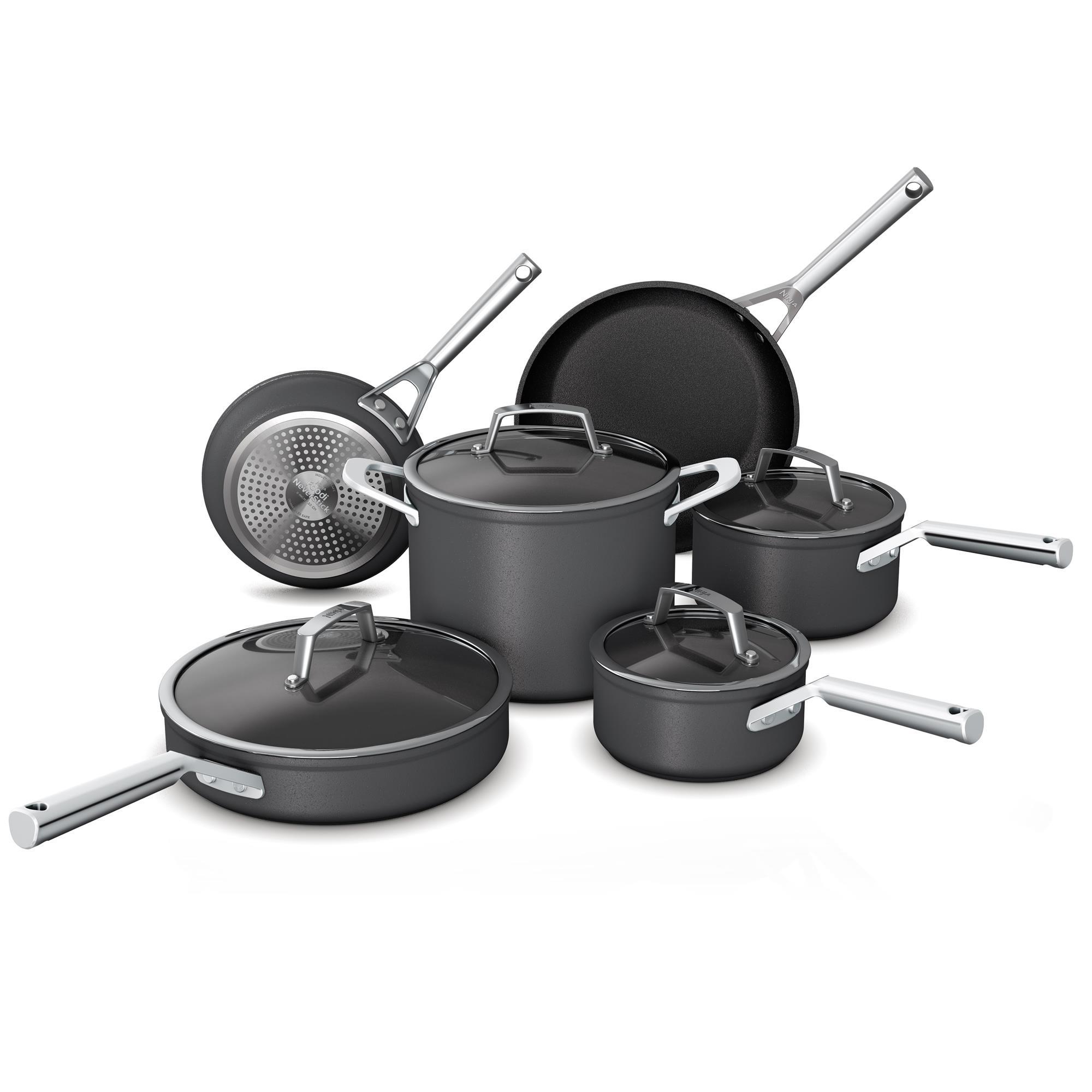 Ninja - Foodi NeverStick Premium Nest System 6-Piece Cookware Set - Gray