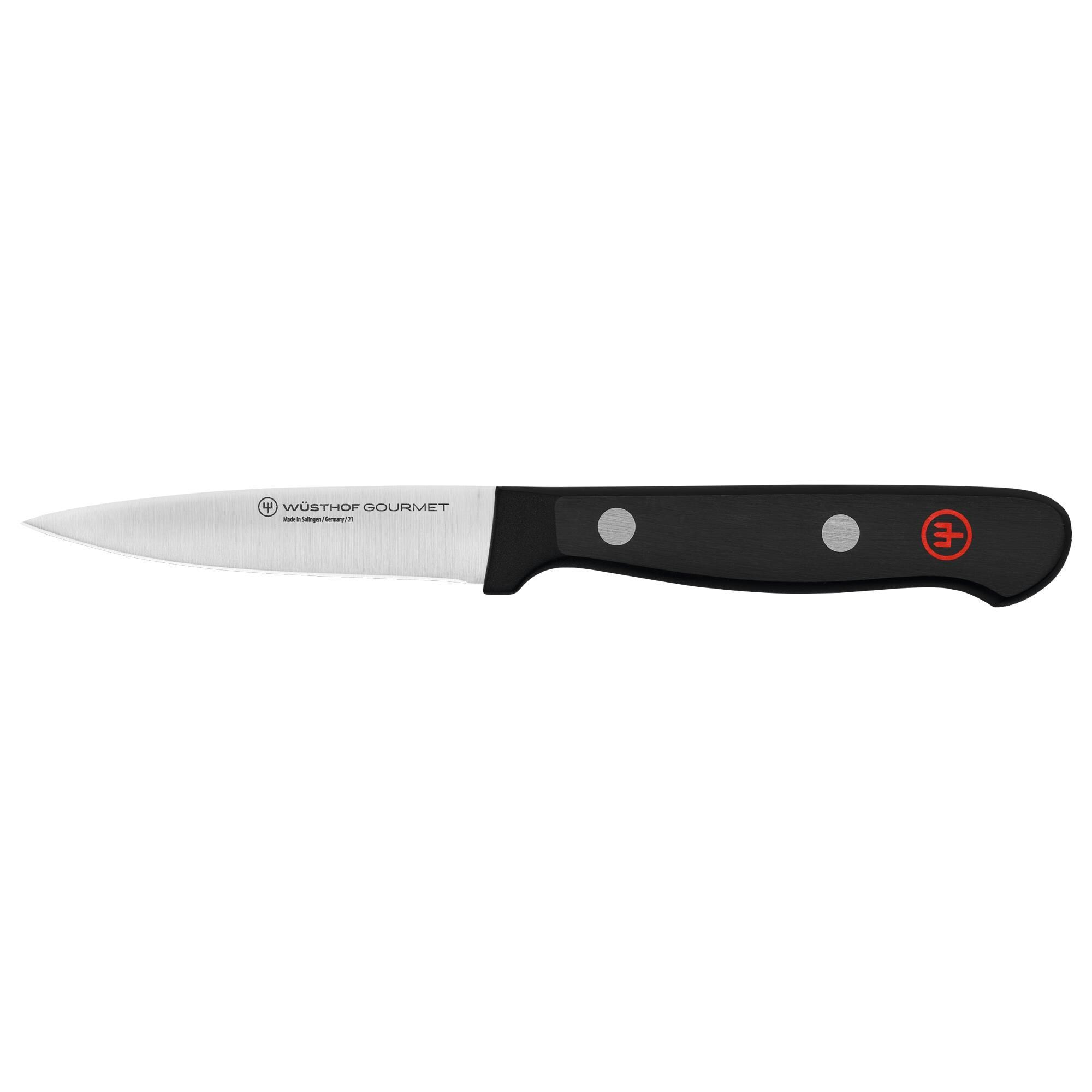 Wusthof Gourmet 3" Spear Point Paring Knife in Stainless Steel and Black