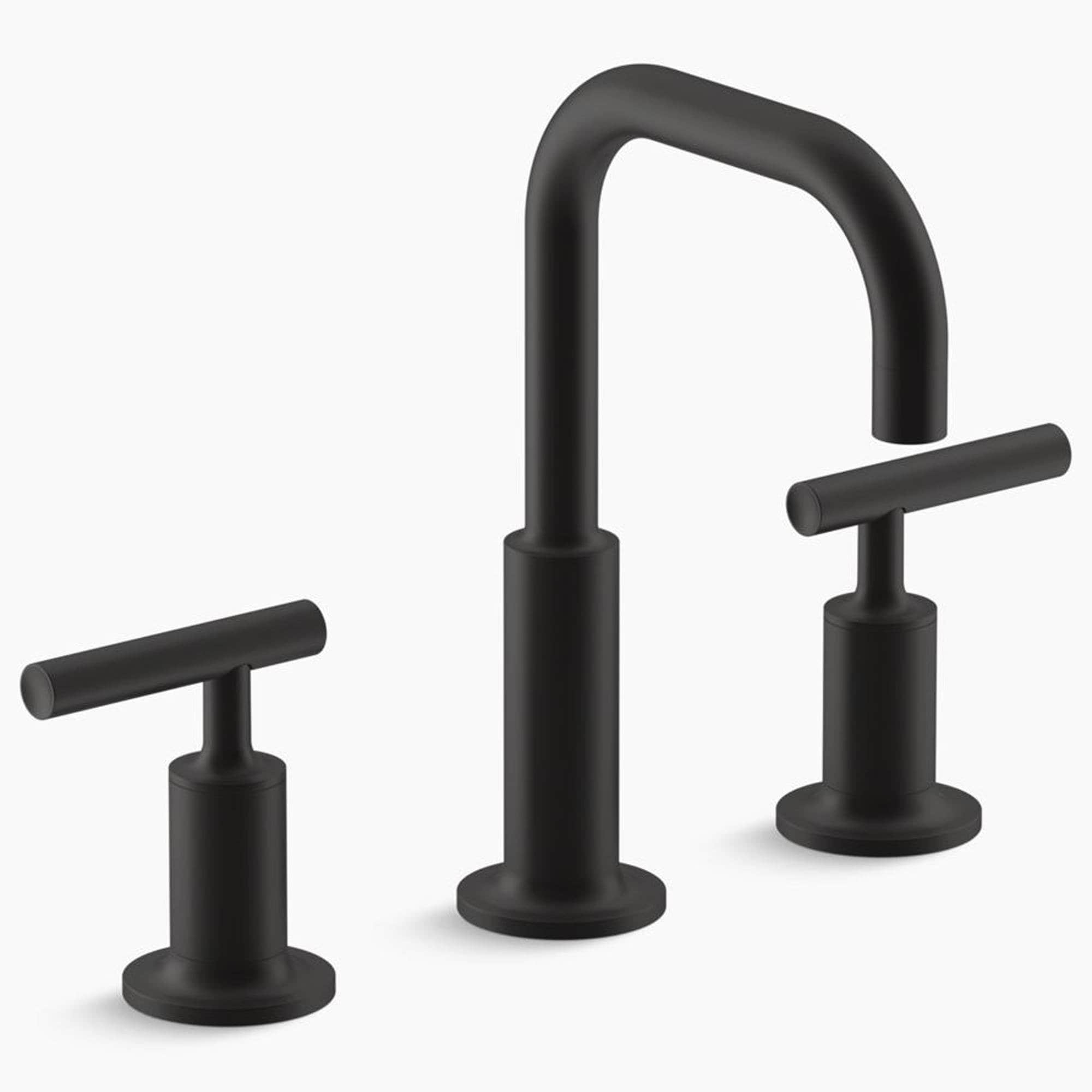 Kohler Purist Widespread Bathroom Faucet in Matte Black