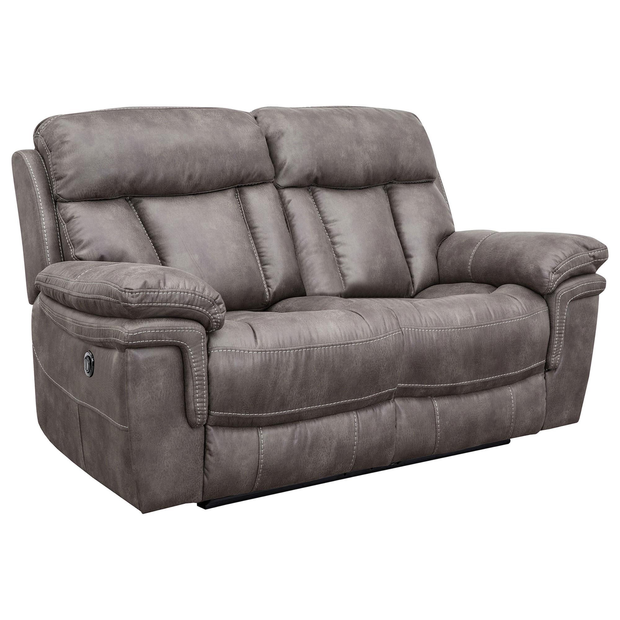 Blue River Estelle Power Reclining Loveseat in Gunmetal NFM
