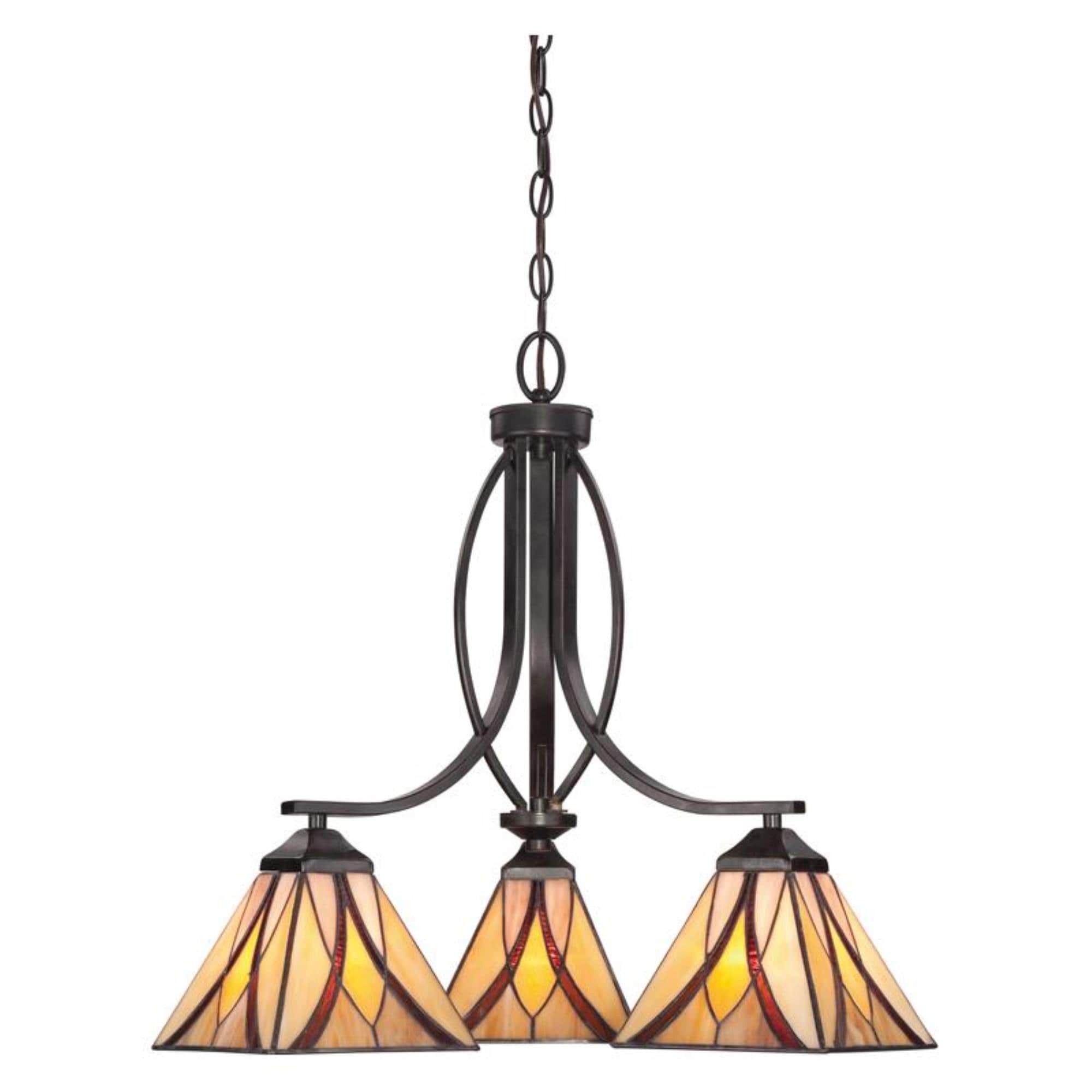 Quoizel Asheville 3 Light Dinette Chandelier in Valiant Bronze